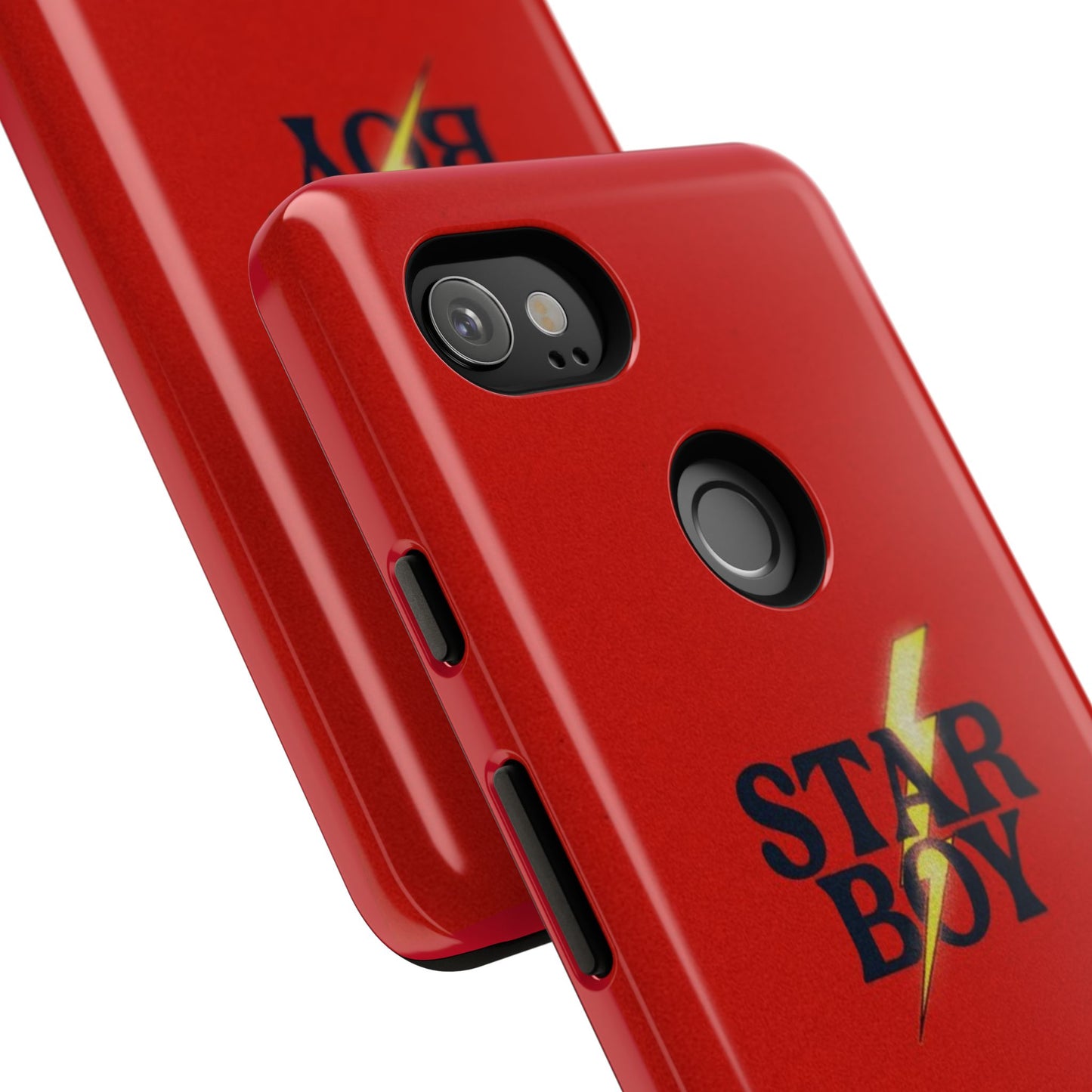 Star Boy Tough Phone Case, Red Color, Protective Phone Cover, Hard Shell Case, Unique Gift for Him, Phone Accessories