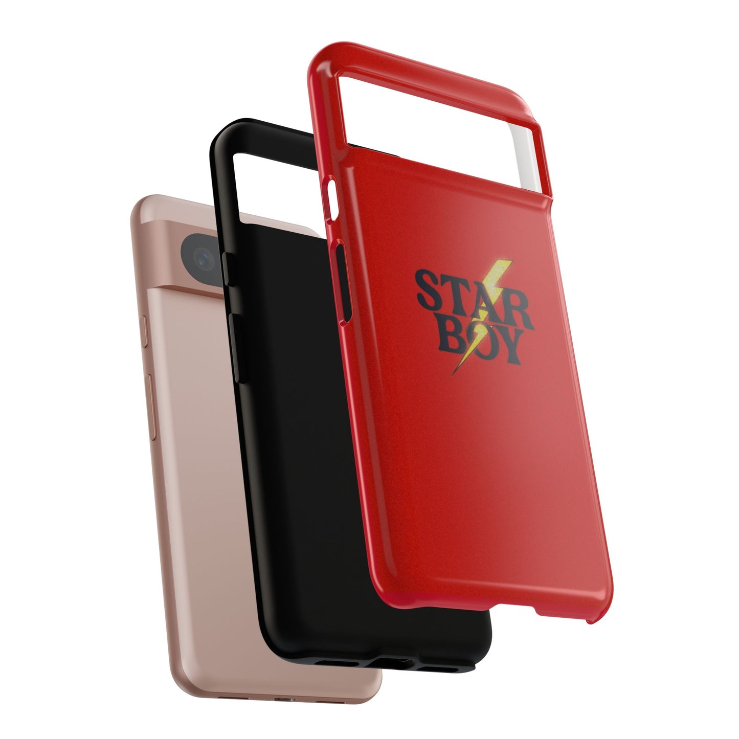 Star Boy Tough Phone Case, Red Color, Protective Phone Cover, Hard Shell Case, Unique Gift for Him, Phone Accessories