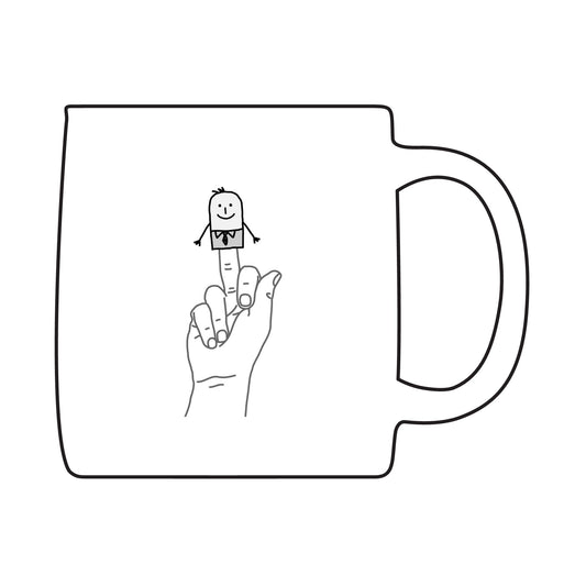 Engraved Smile Mug, Cheerful Coffee Cup, Personalized Gift, Unique Office Decor, Funny Character Design