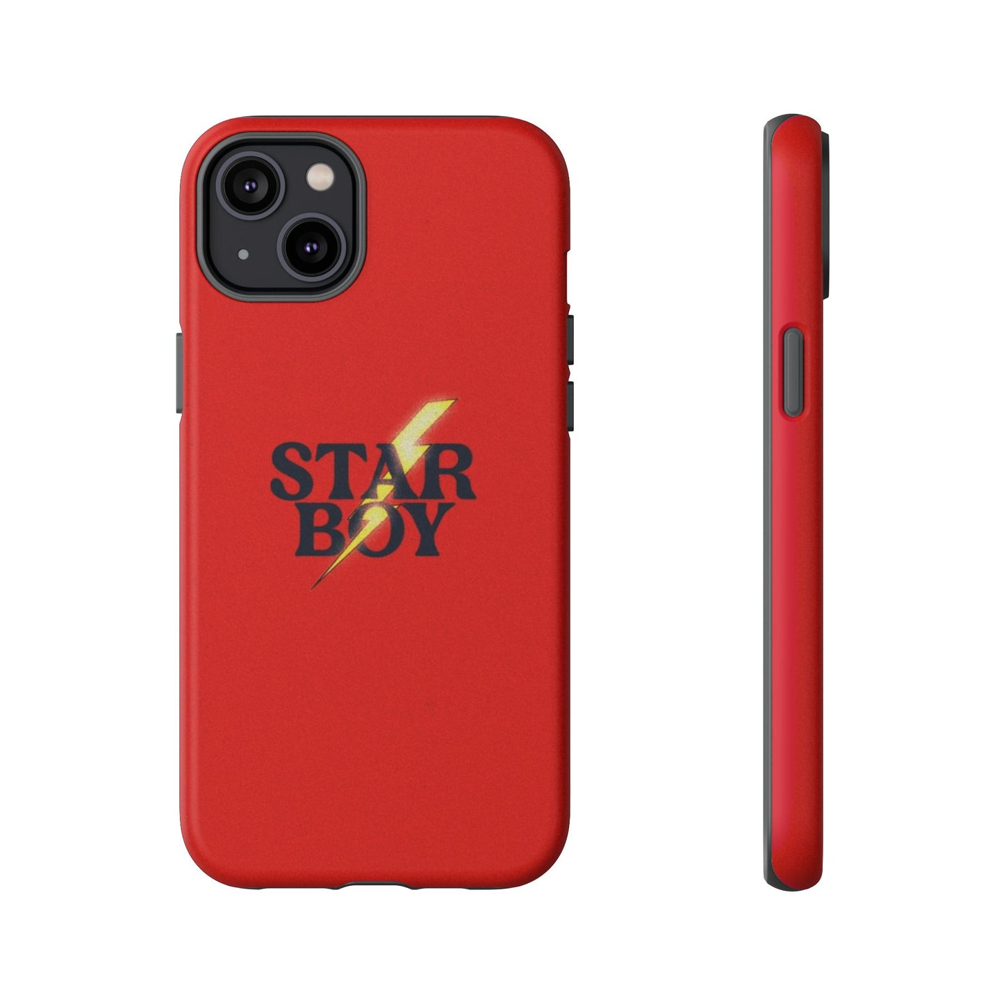 Star Boy Tough Phone Case, Red Color, Protective Phone Cover, Hard Shell Case, Unique Gift for Him, Phone Accessories