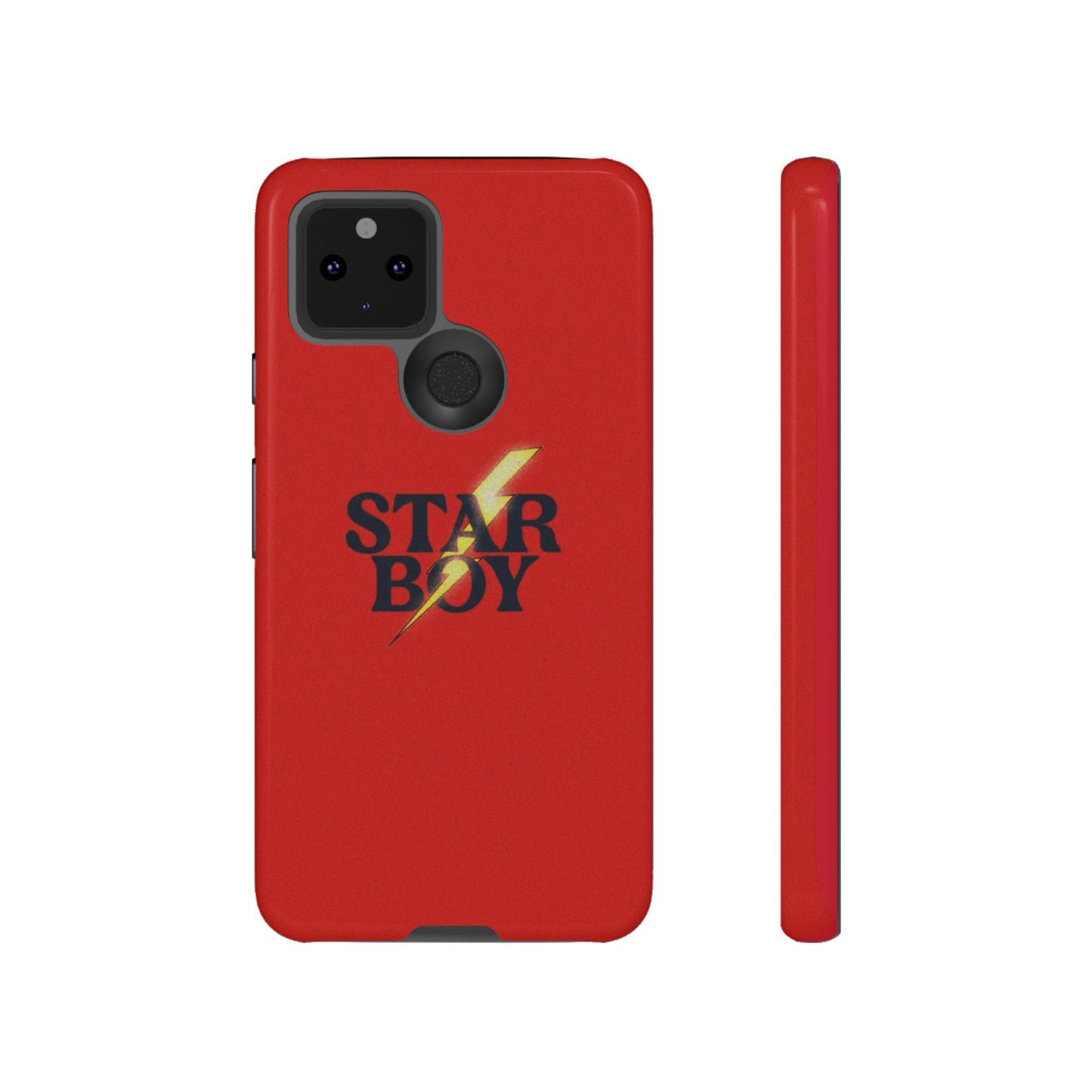 Star Boy Tough Phone Case, Red Color, Protective Phone Cover, Hard Shell Case, Unique Gift for Him, Phone Accessories