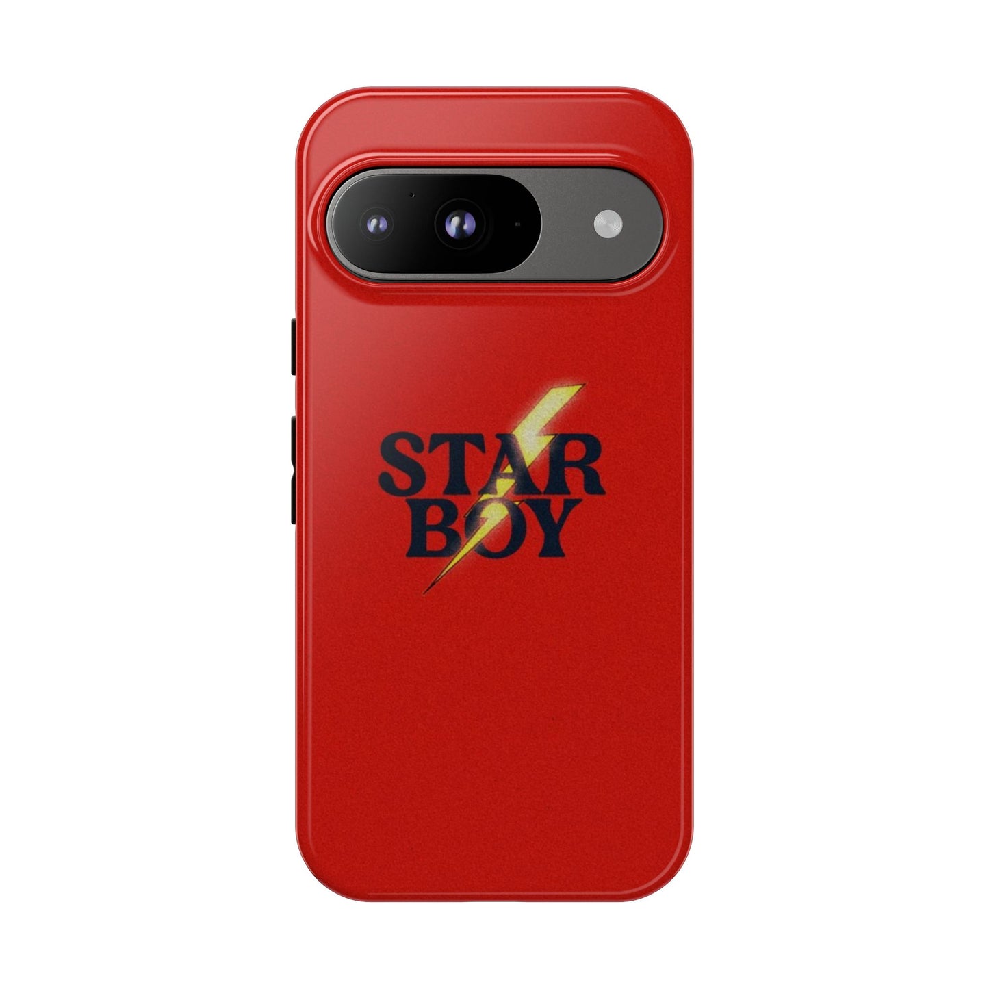 Star Boy Tough Phone Case, Red Color, Protective Phone Cover, Hard Shell Case, Unique Gift for Him, Phone Accessories