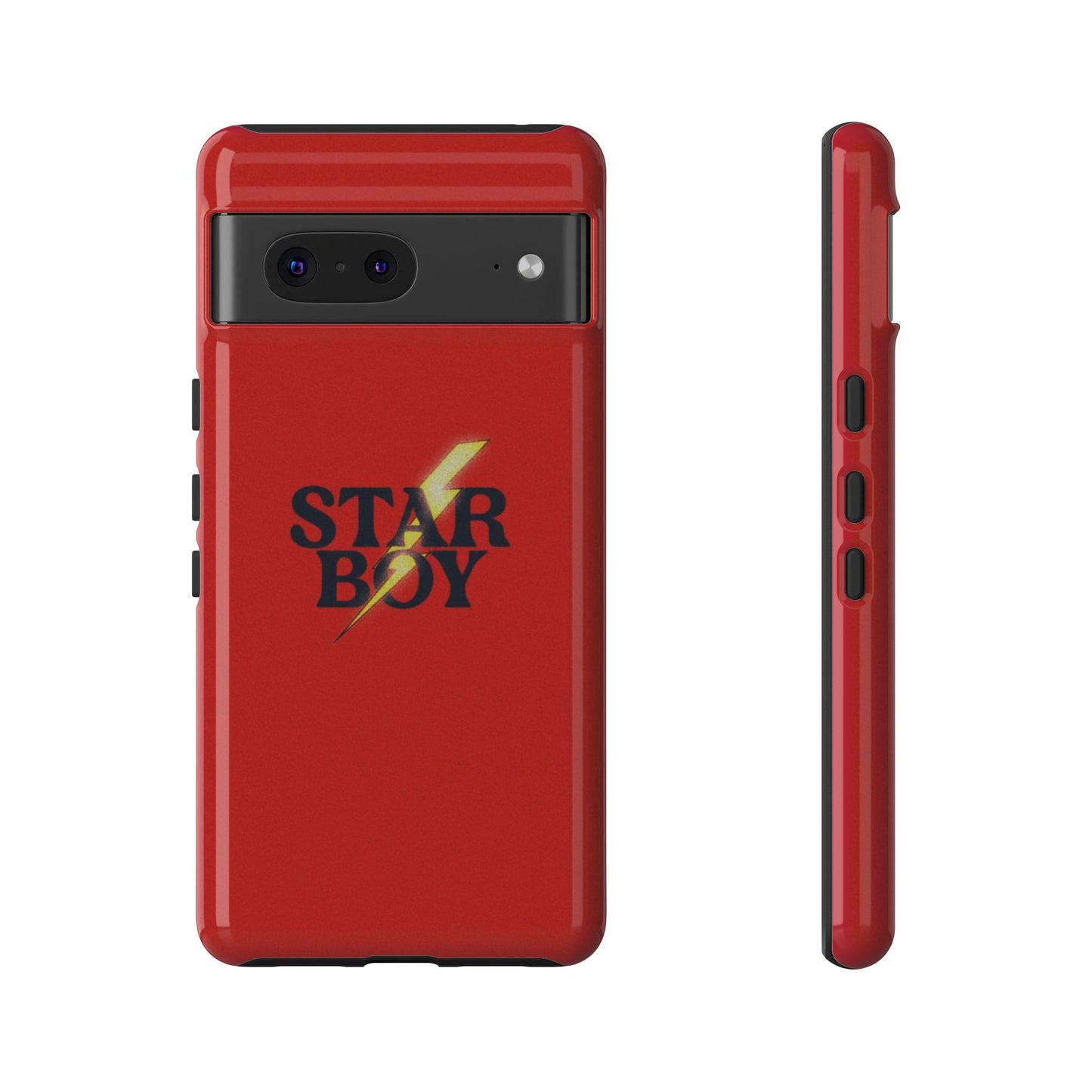 Star Boy Tough Phone Case, Red Color, Protective Phone Cover, Hard Shell Case, Unique Gift for Him, Phone Accessories