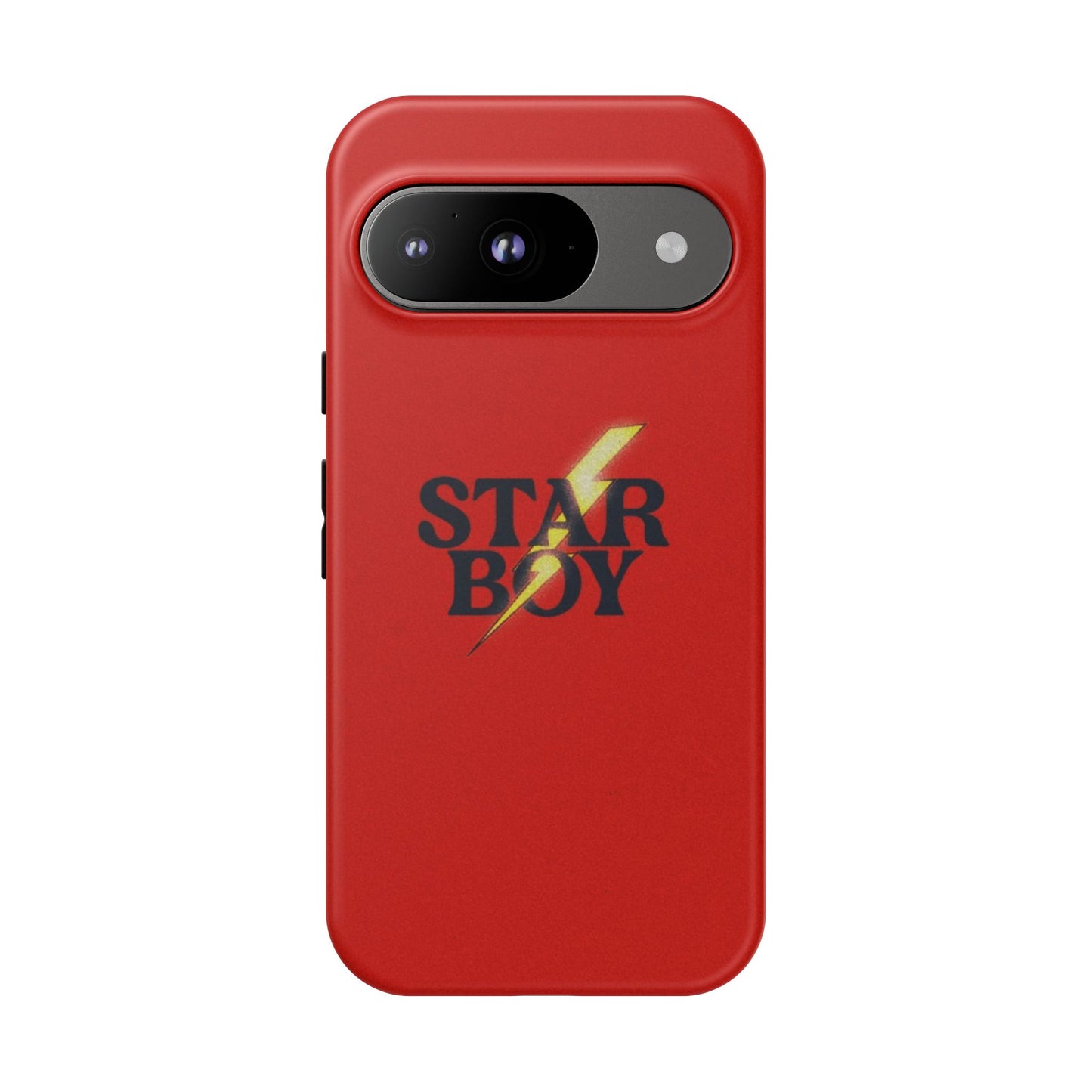Star Boy Tough Phone Case, Red Color, Protective Phone Cover, Hard Shell Case, Unique Gift for Him, Phone Accessories