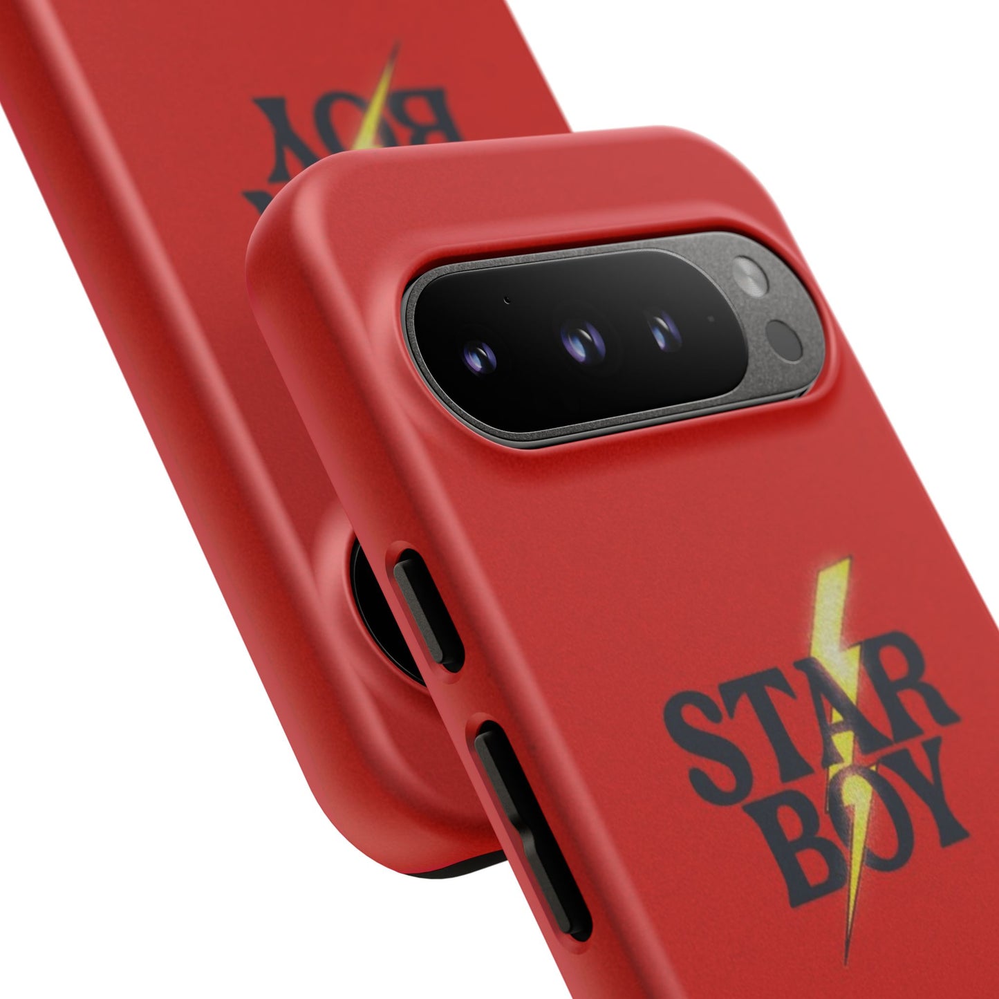 Star Boy Tough Phone Case, Red Color, Protective Phone Cover, Hard Shell Case, Unique Gift for Him, Phone Accessories