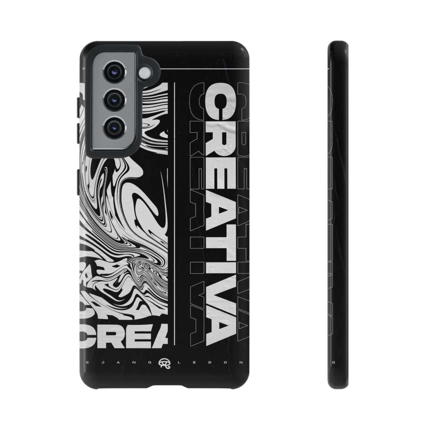 Bold Creative Phone Case, Stylish Black Marble Art, Tough Phone Cover, Gift for Artists, Unique Smartphone Protector