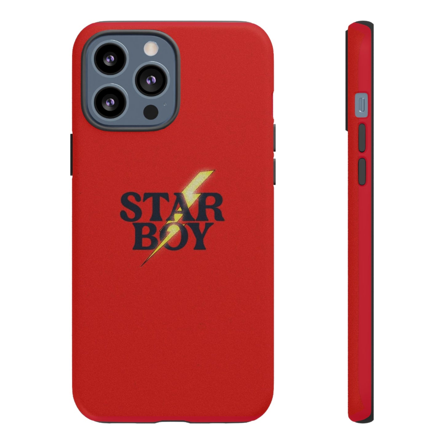 Star Boy Tough Phone Case, Red Color, Protective Phone Cover, Hard Shell Case, Unique Gift for Him, Phone Accessories