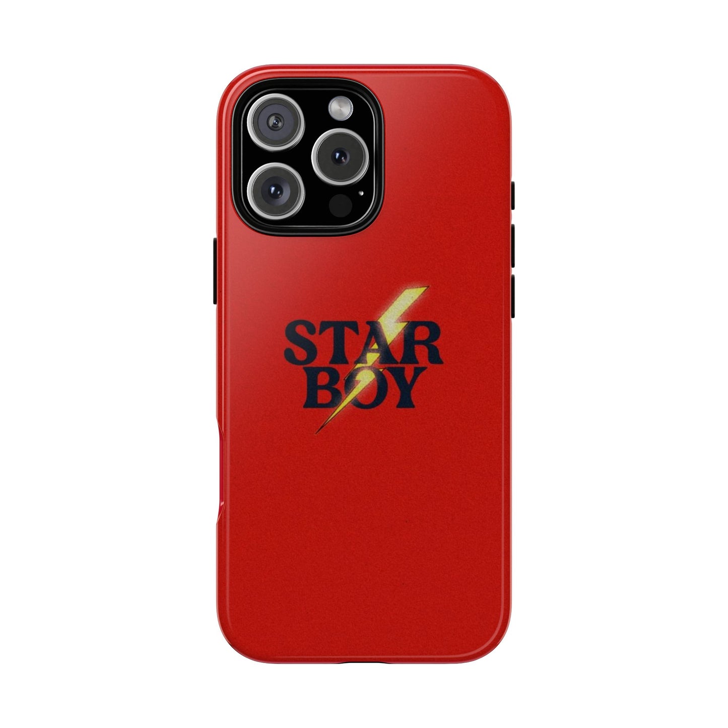 Star Boy Tough Phone Case, Red Color, Protective Phone Cover, Hard Shell Case, Unique Gift for Him, Phone Accessories