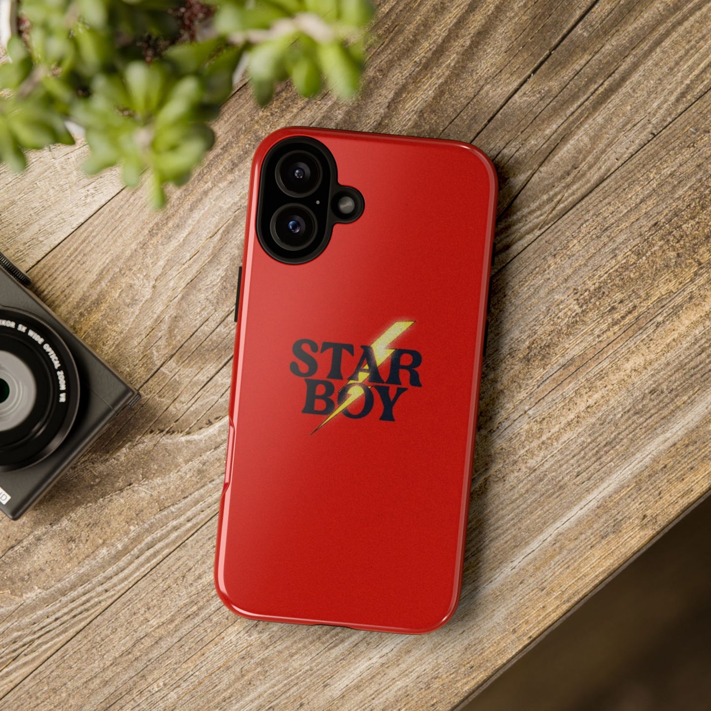 Star Boy Tough Phone Case, Red Color, Protective Phone Cover, Hard Shell Case, Unique Gift for Him, Phone Accessories