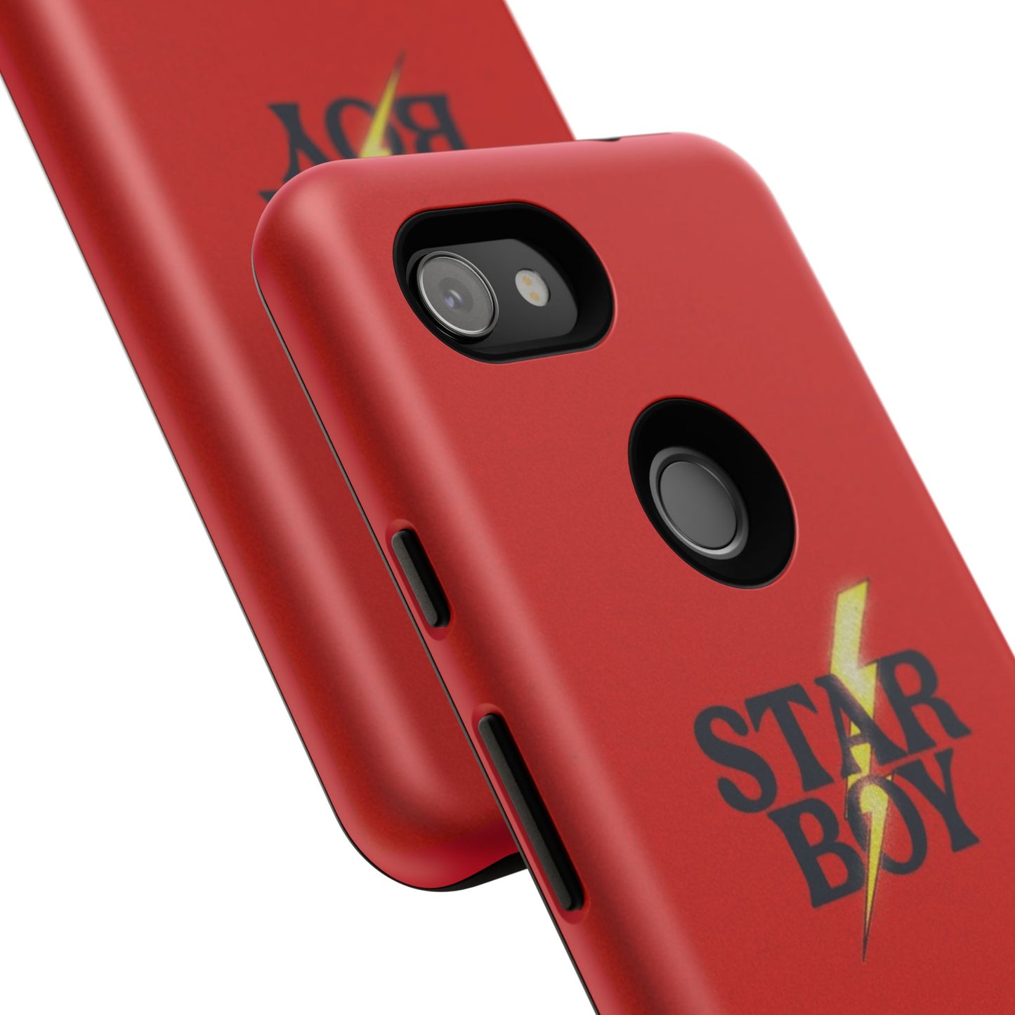 Star Boy Tough Phone Case, Red Color, Protective Phone Cover, Hard Shell Case, Unique Gift for Him, Phone Accessories