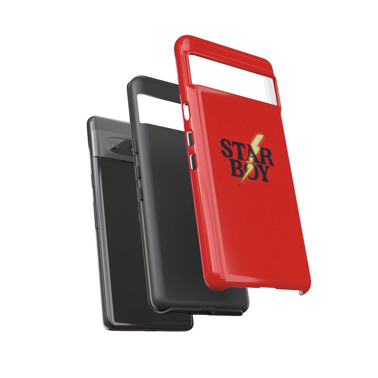 Star Boy Tough Phone Case, Red Color, Protective Phone Cover, Hard Shell Case, Unique Gift for Him, Phone Accessories