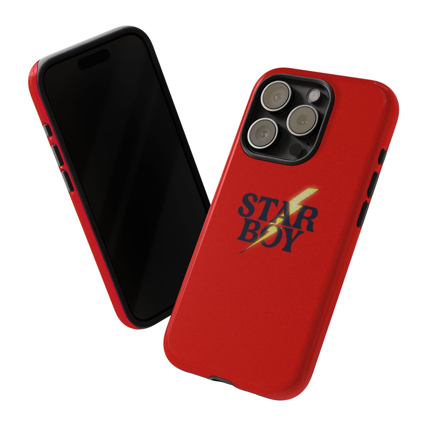 Star Boy Tough Phone Case, Red Color, Protective Phone Cover, Hard Shell Case, Unique Gift for Him, Phone Accessories