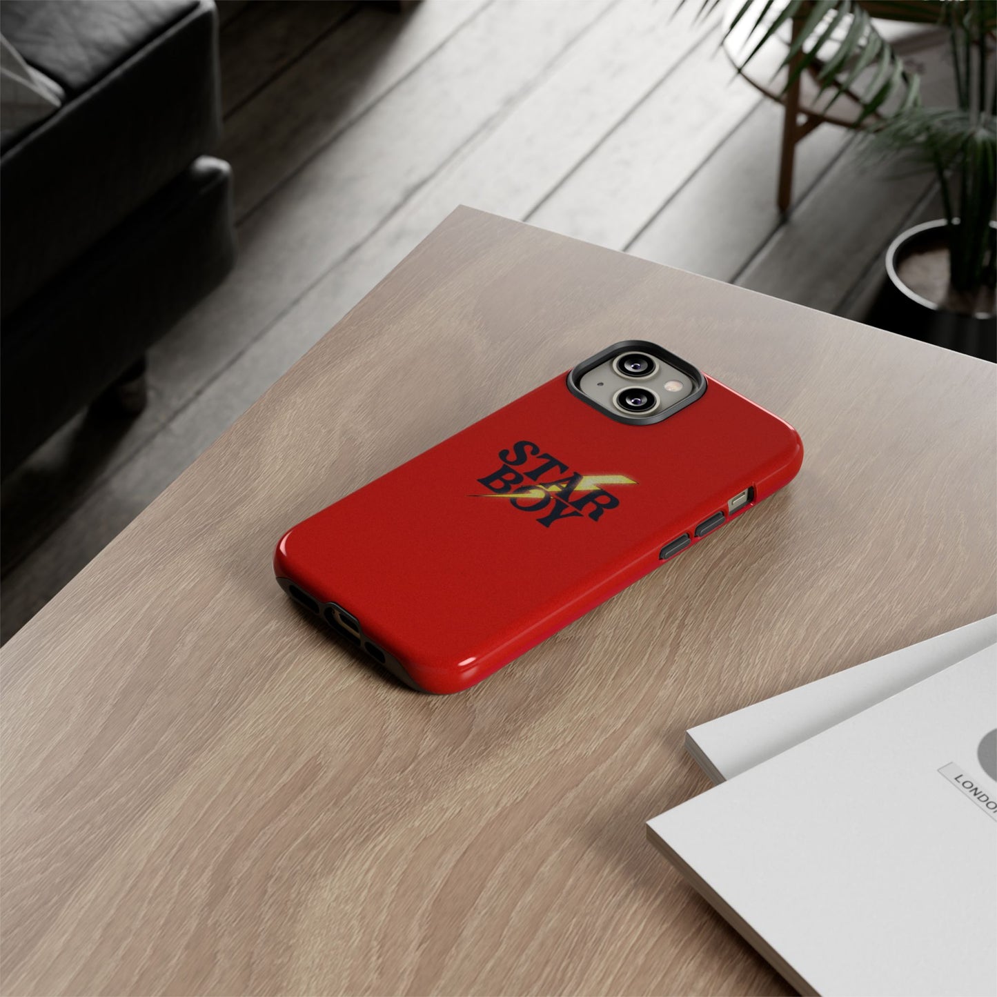 Star Boy Tough Phone Case, Red Color, Protective Phone Cover, Hard Shell Case, Unique Gift for Him, Phone Accessories