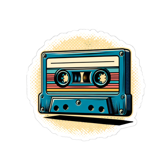 Retro Cassette Kiss-Cut Stickers, Vintage Music Stickers for Laptops, Journals, and Gifts, Retro Aesthetic Decor