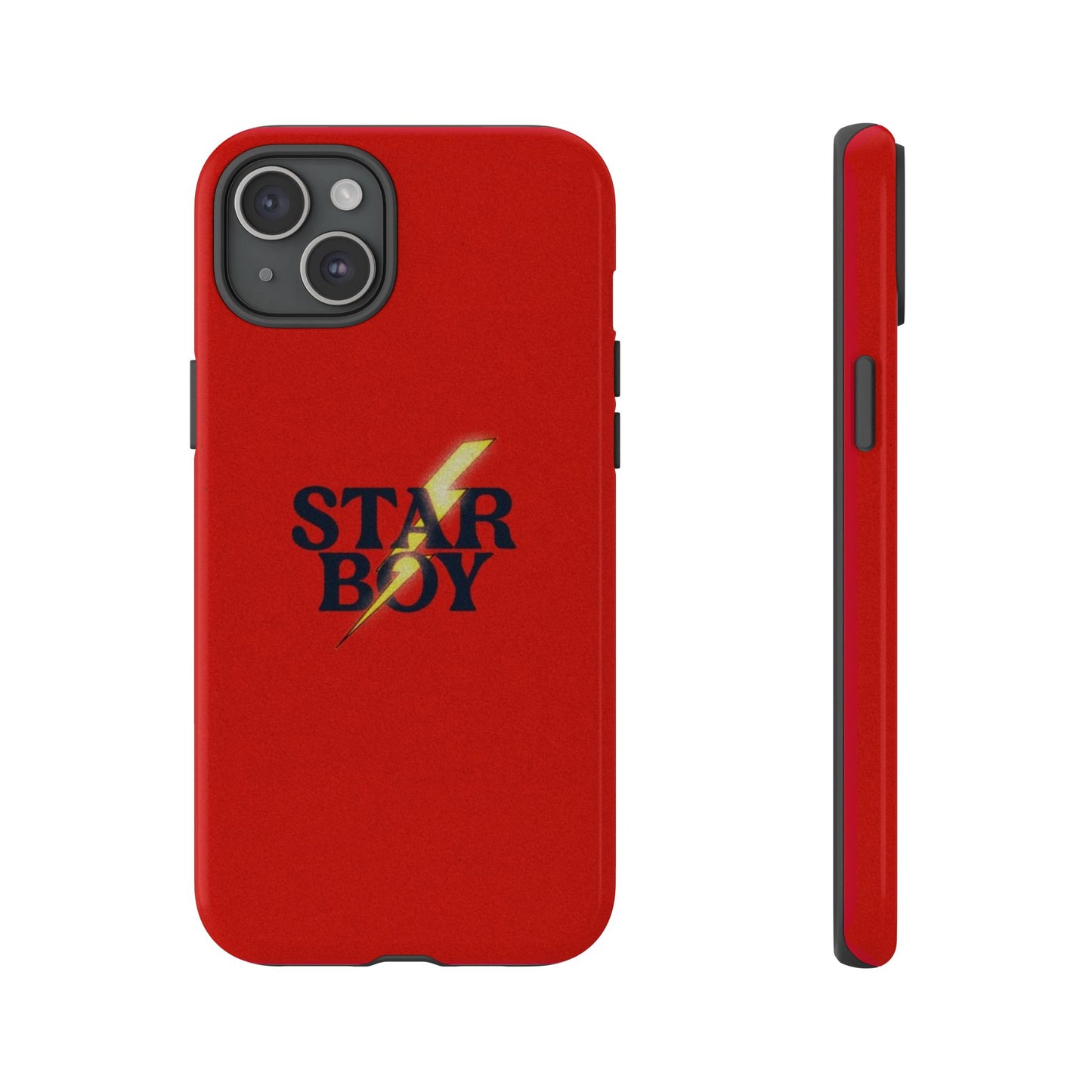Star Boy Tough Phone Case, Red Color, Protective Phone Cover, Hard Shell Case, Unique Gift for Him, Phone Accessories