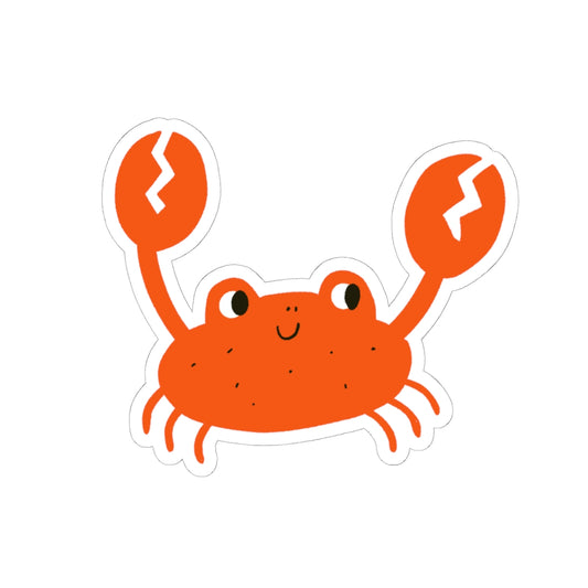 Cute Crab Kiss-Cut Stickers | Fun Decor, Journal Accessories, Crab Lover Gifts, Beach Vibes, Ocean Theme