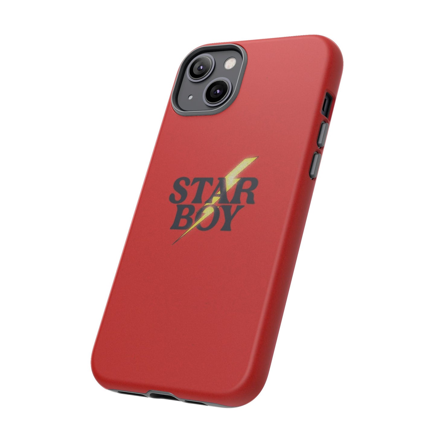 Star Boy Tough Phone Case, Red Color, Protective Phone Cover, Hard Shell Case, Unique Gift for Him, Phone Accessories
