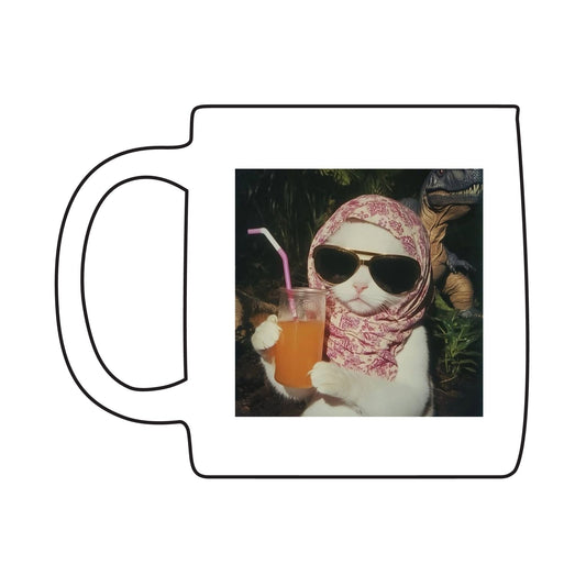 Cat-Themed Glass Coffee Mug, Funny Cat Gifts, Meow Woem Mug, Personalized Pet Lover Mug, Cute Animal Coffee Cup