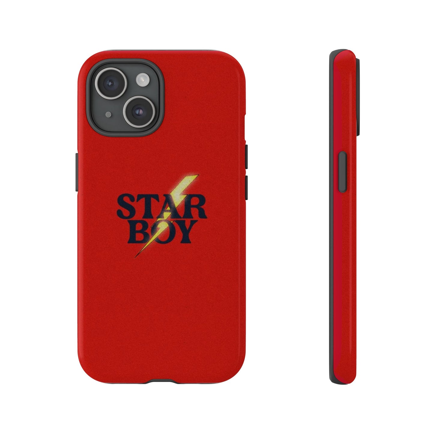 Star Boy Tough Phone Case, Red Color, Protective Phone Cover, Hard Shell Case, Unique Gift for Him, Phone Accessories