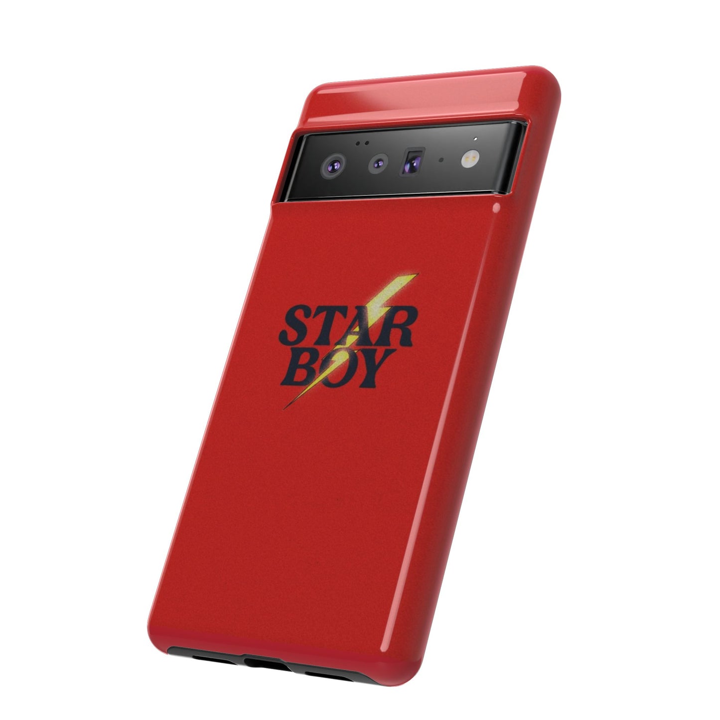 Star Boy Tough Phone Case, Red Color, Protective Phone Cover, Hard Shell Case, Unique Gift for Him, Phone Accessories