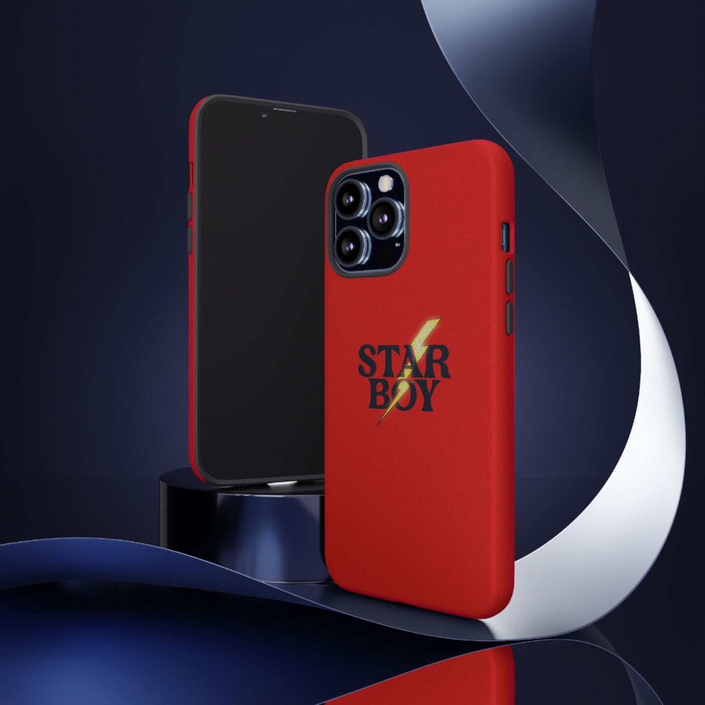 Star Boy Tough Phone Case, Red Color, Protective Phone Cover, Hard Shell Case, Unique Gift for Him, Phone Accessories