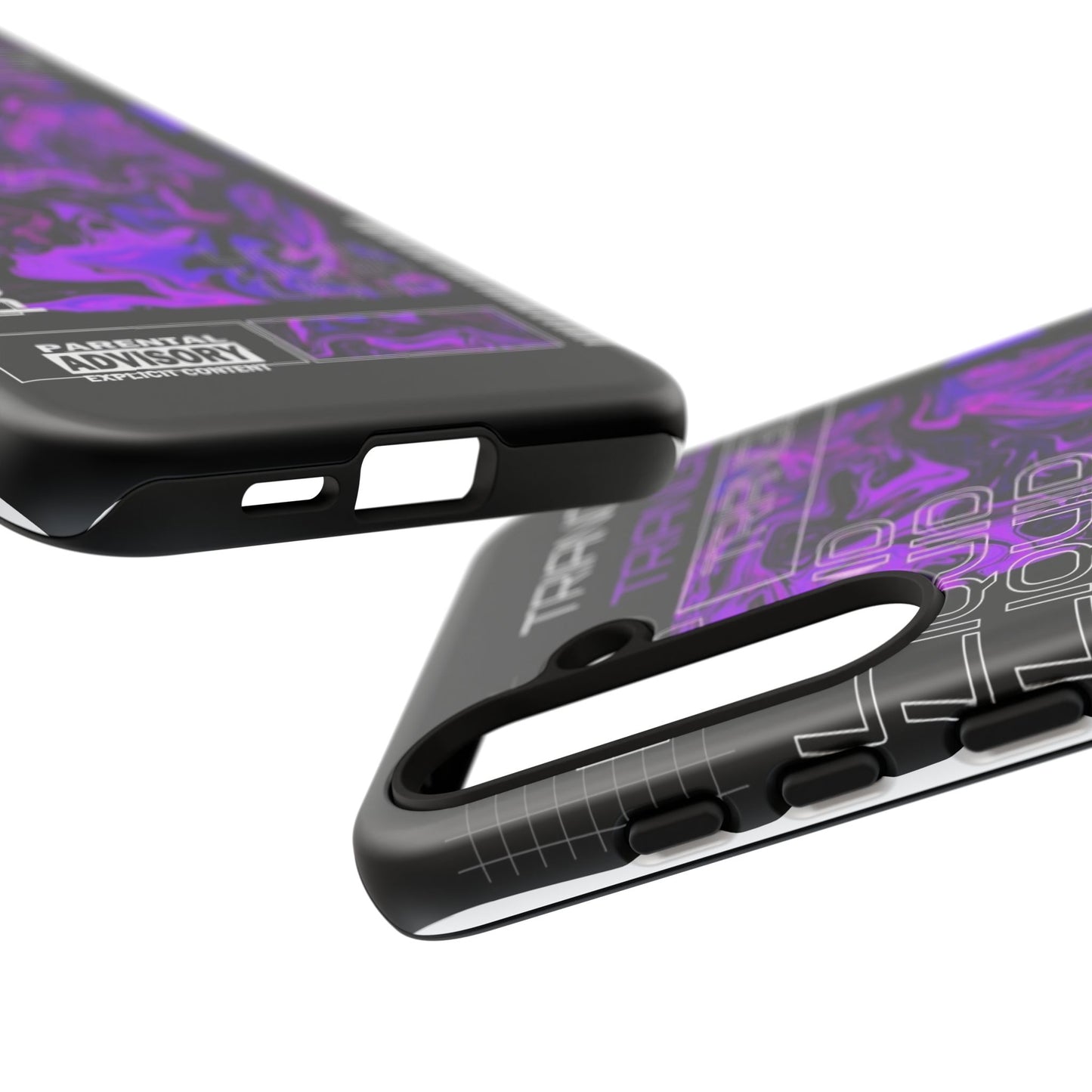 Abstract Purple Liquid Phone Case, Tough Phone Cover, Trendy Phone Accessory, Unique Gift for Tech Lovers, Modern Design for All Occasions
