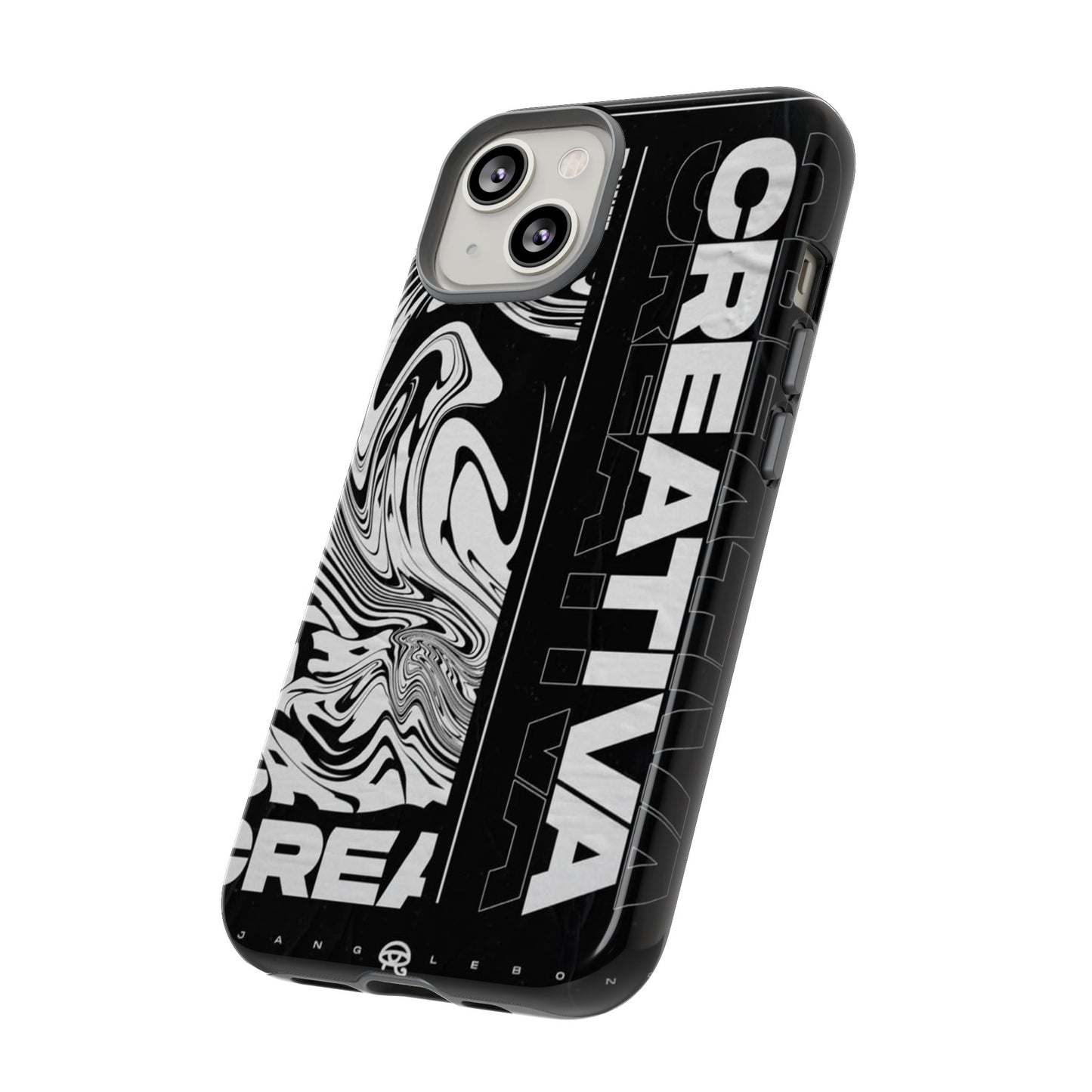 Bold Creative Phone Case, Stylish Black Marble Art, Tough Phone Cover, Gift for Artists, Unique Smartphone Protector