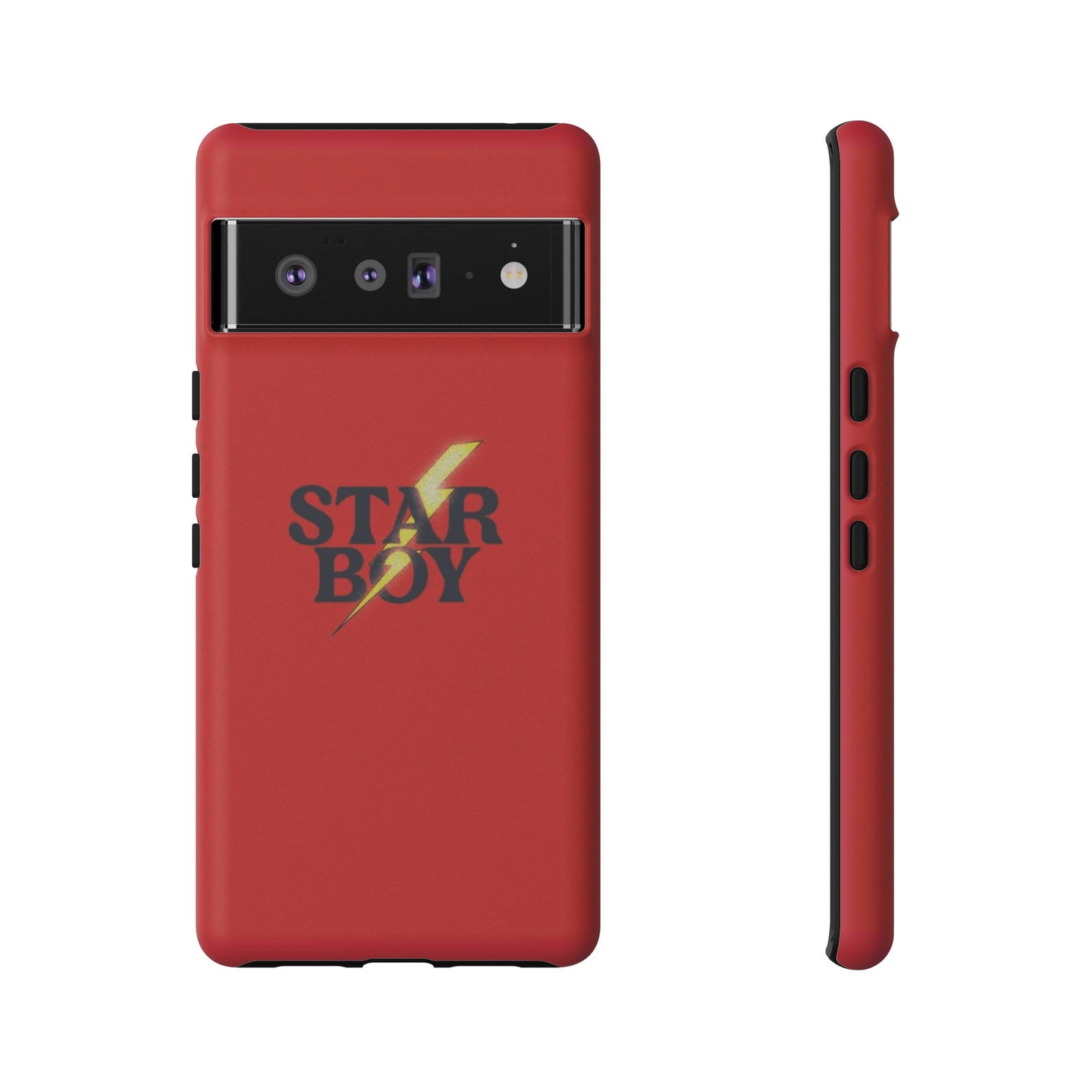 Star Boy Tough Phone Case, Red Color, Protective Phone Cover, Hard Shell Case, Unique Gift for Him, Phone Accessories