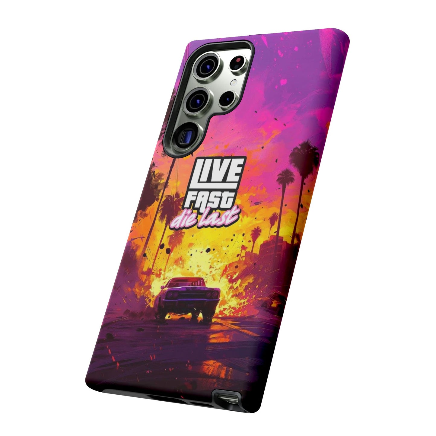 Tough Cases for Adventurers | Live Fast Die Last Phone Case, Durable Phone Cover, Trendy Accessory, Gift for Car Enthusiasts, Unique Design