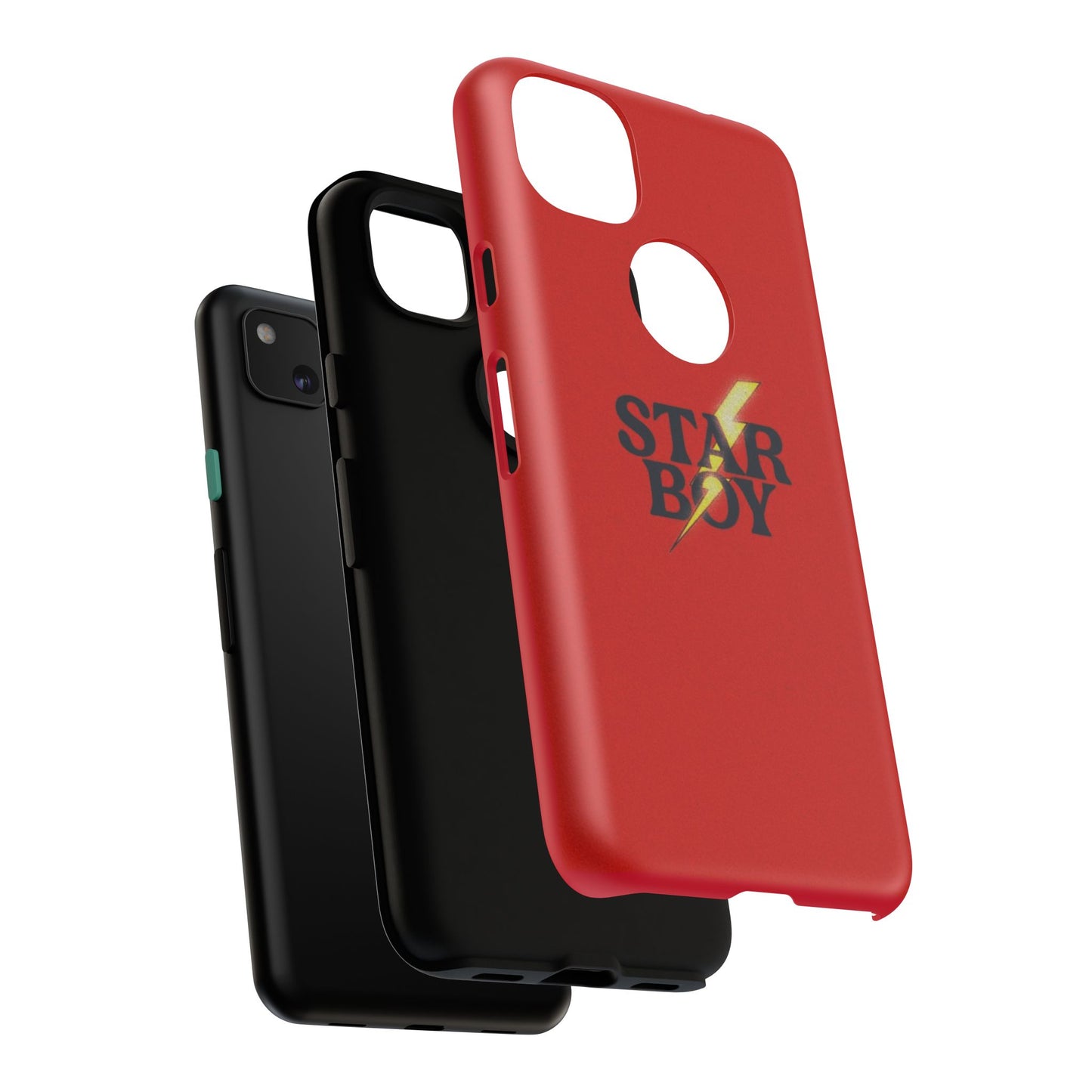 Star Boy Tough Phone Case, Red Color, Protective Phone Cover, Hard Shell Case, Unique Gift for Him, Phone Accessories