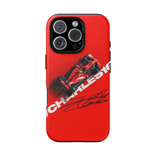 Stylish Phone Case for Racing Fans | Automotive Gift | Charles Leclerc Inspired Design | Ferrari Merchandise | Red Sports Case