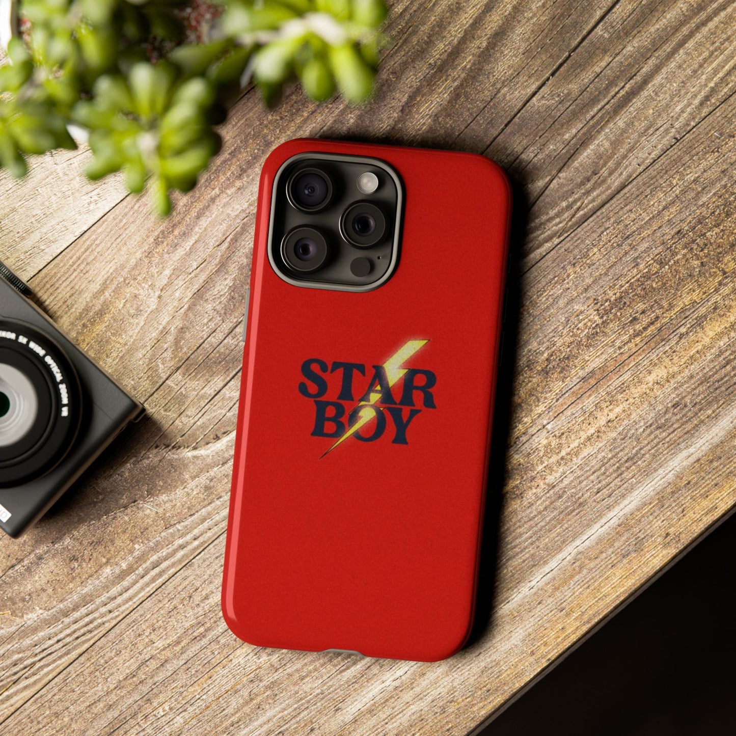 Star Boy Tough Phone Case, Red Color, Protective Phone Cover, Hard Shell Case, Unique Gift for Him, Phone Accessories