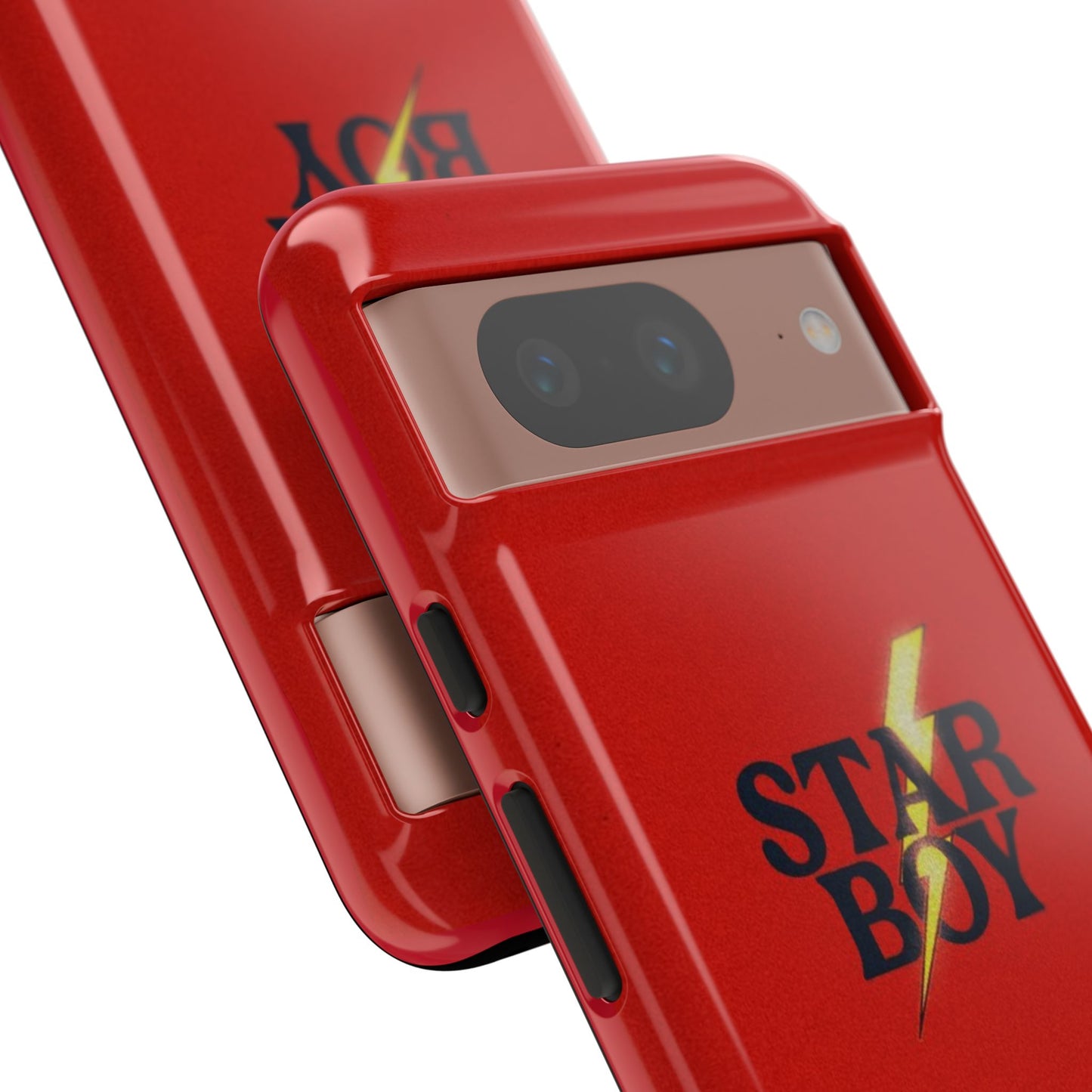 Star Boy Tough Phone Case, Red Color, Protective Phone Cover, Hard Shell Case, Unique Gift for Him, Phone Accessories