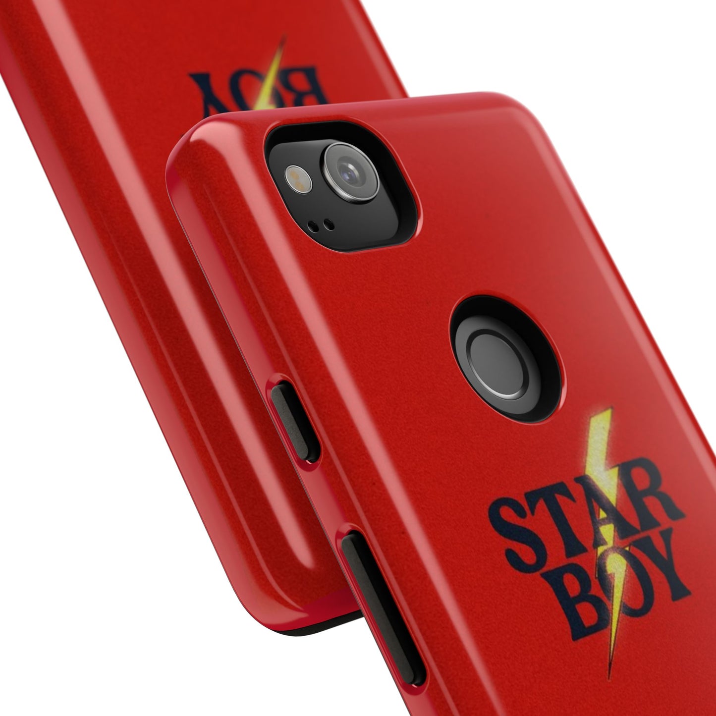 Star Boy Tough Phone Case, Red Color, Protective Phone Cover, Hard Shell Case, Unique Gift for Him, Phone Accessories