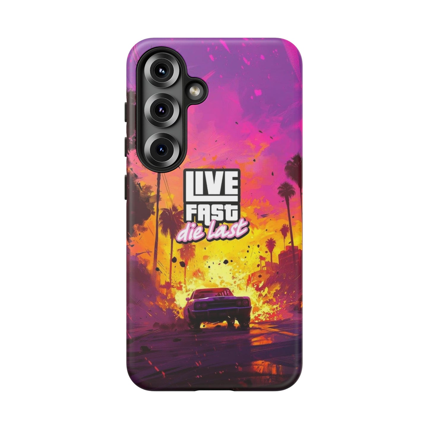 Tough Cases for Adventurers | Live Fast Die Last Phone Case, Durable Phone Cover, Trendy Accessory, Gift for Car Enthusiasts, Unique Design