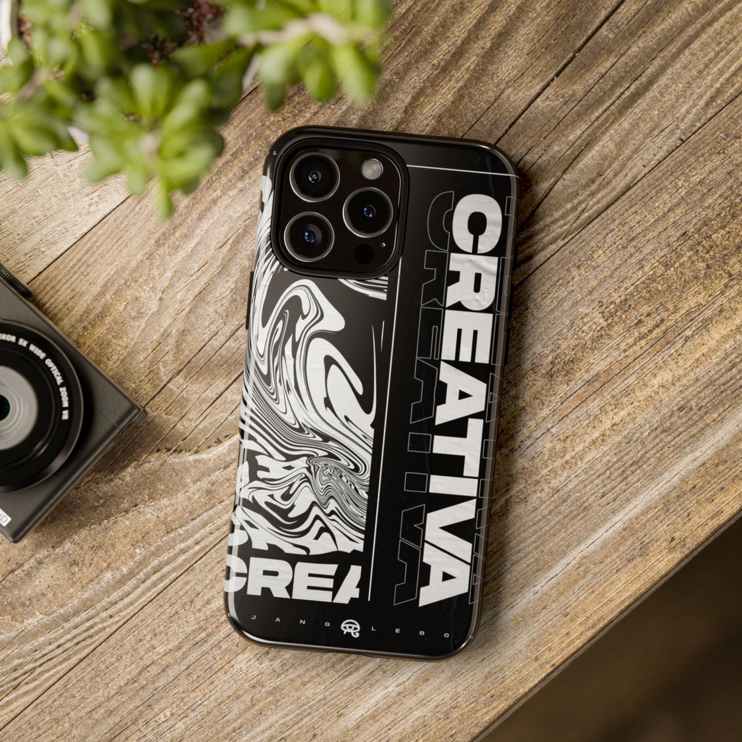 Bold Creative Phone Case, Stylish Black Marble Art, Tough Phone Cover, Gift for Artists, Unique Smartphone Protector