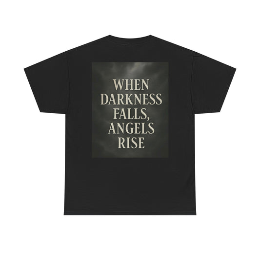 Dark Angels Unisex Cotton Tee, Inspirational T-Shirt, Gothic Fashion, Grunge Style, Gift for Him/Her, Unique Graphic Tee
