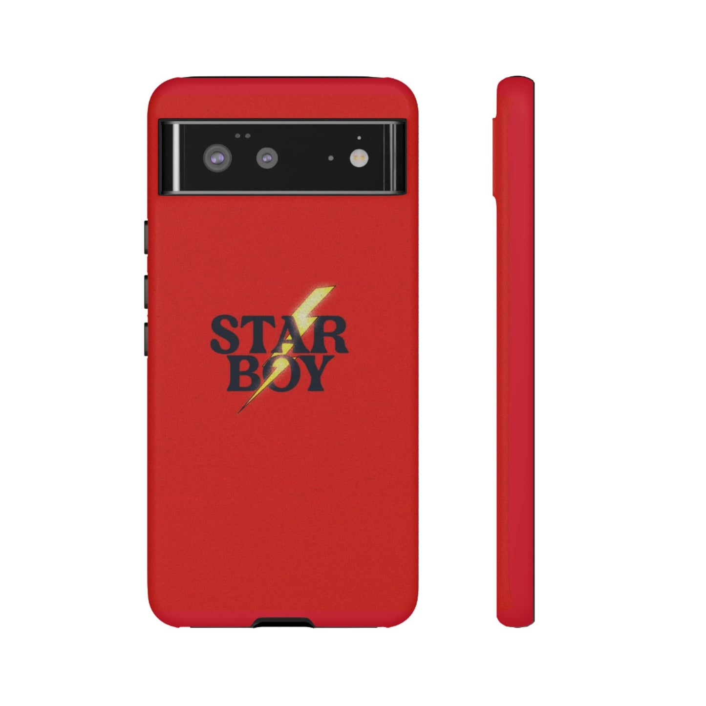Star Boy Tough Phone Case, Red Color, Protective Phone Cover, Hard Shell Case, Unique Gift for Him, Phone Accessories