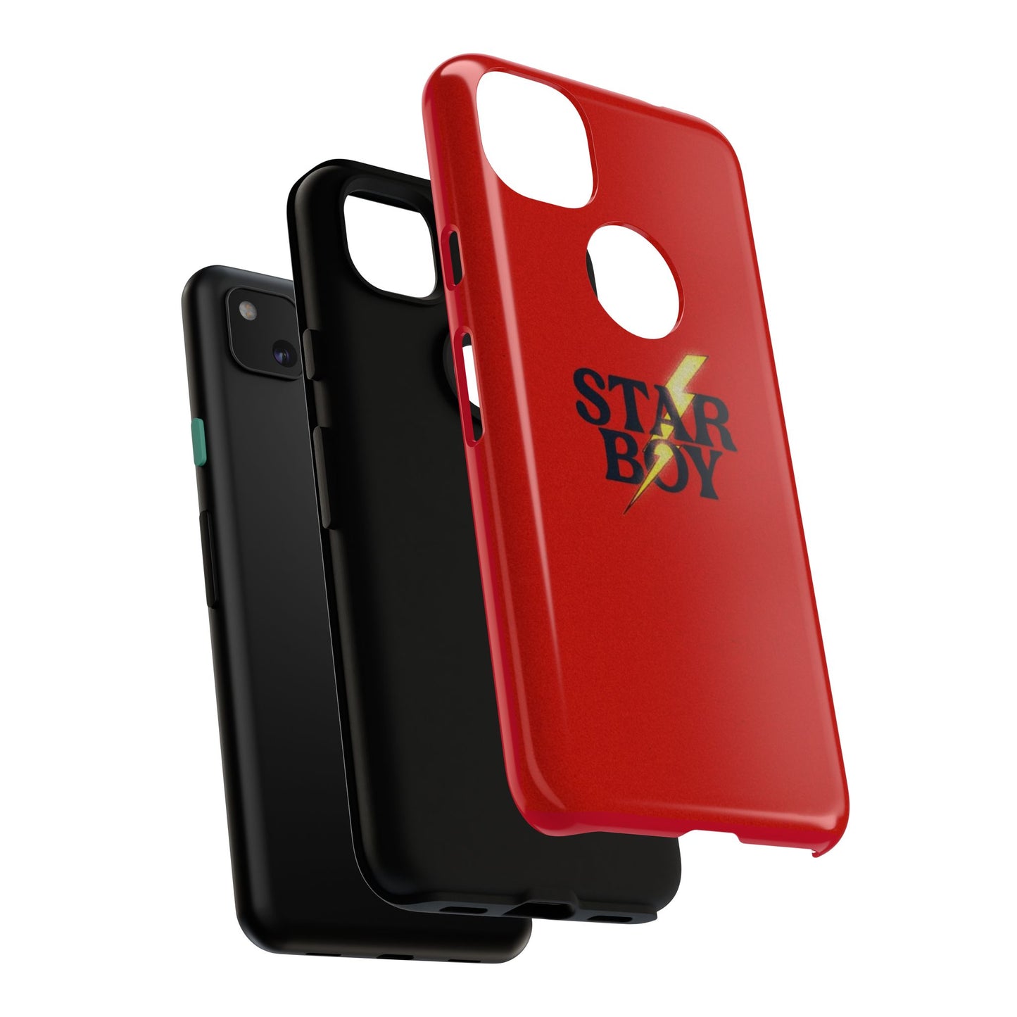Star Boy Tough Phone Case, Red Color, Protective Phone Cover, Hard Shell Case, Unique Gift for Him, Phone Accessories