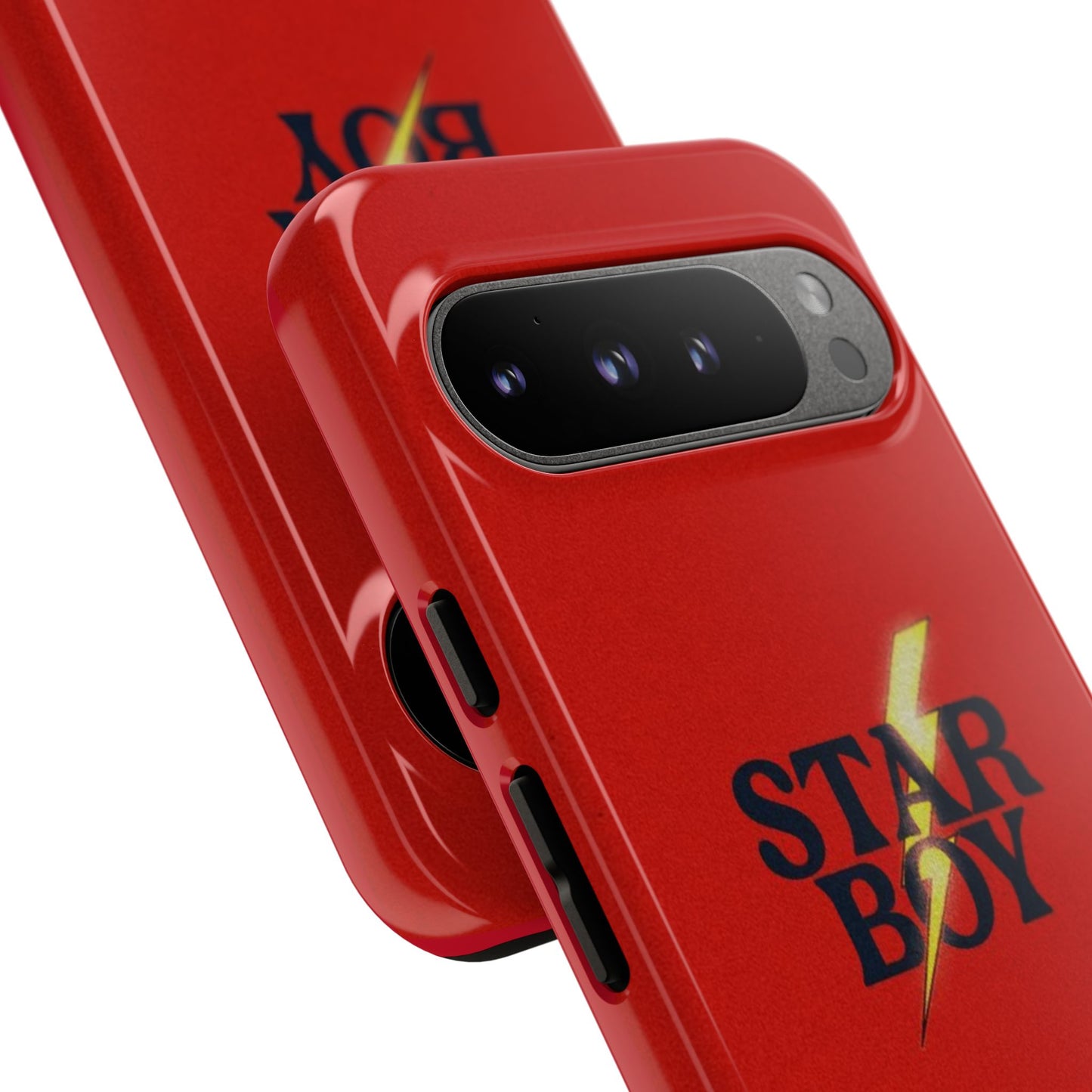 Star Boy Tough Phone Case, Red Color, Protective Phone Cover, Hard Shell Case, Unique Gift for Him, Phone Accessories