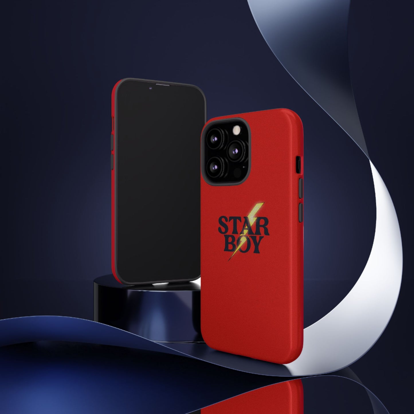 Star Boy Tough Phone Case, Red Color, Protective Phone Cover, Hard Shell Case, Unique Gift for Him, Phone Accessories