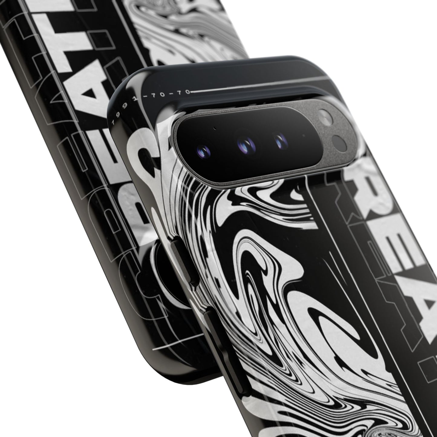 Bold Creative Phone Case, Stylish Black Marble Art, Tough Phone Cover, Gift for Artists, Unique Smartphone Protector