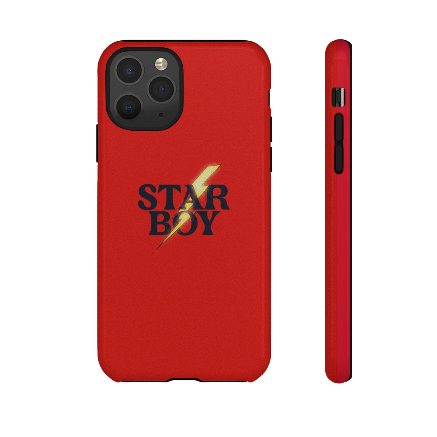 Star Boy Tough Phone Case, Red Color, Protective Phone Cover, Hard Shell Case, Unique Gift for Him, Phone Accessories