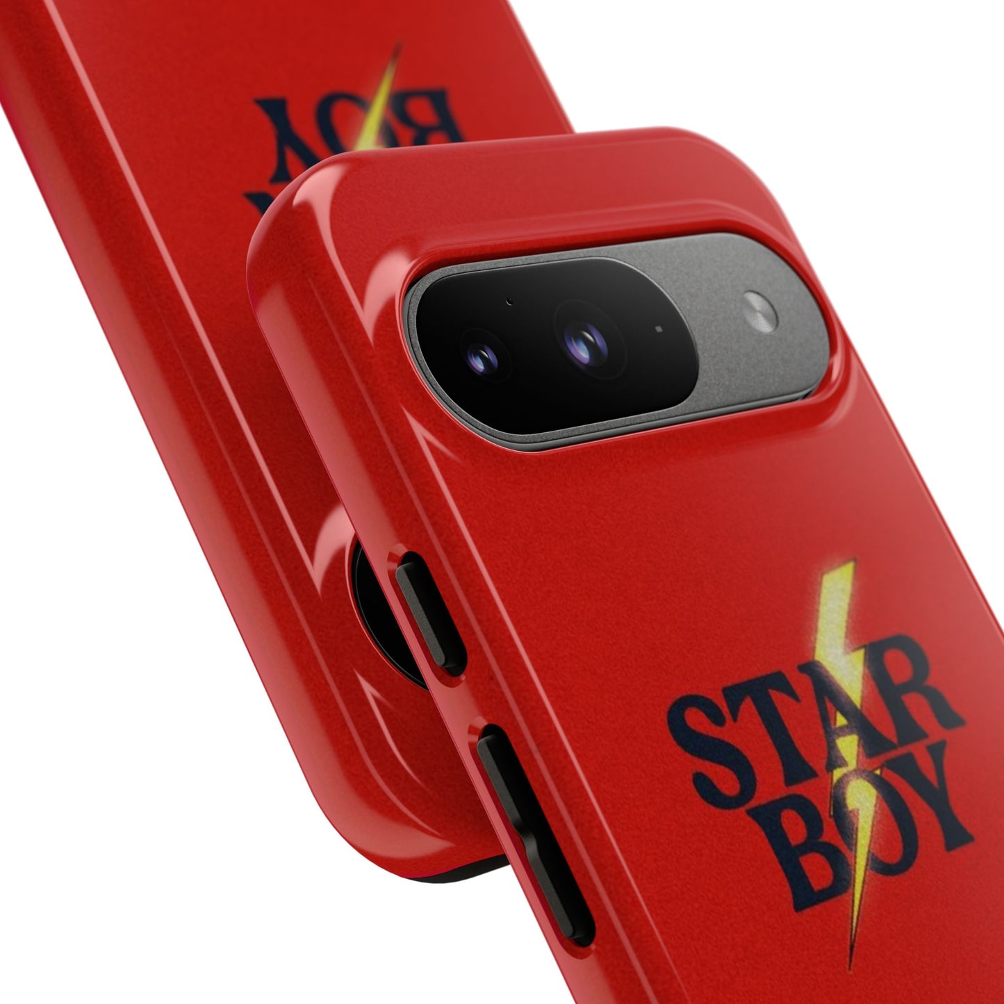 Star Boy Tough Phone Case, Red Color, Protective Phone Cover, Hard Shell Case, Unique Gift for Him, Phone Accessories
