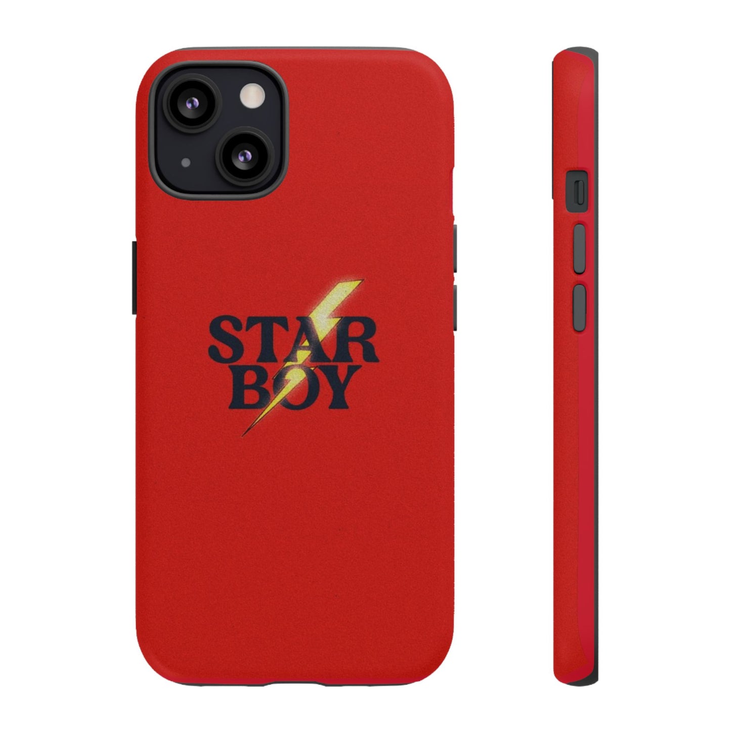 Star Boy Tough Phone Case, Red Color, Protective Phone Cover, Hard Shell Case, Unique Gift for Him, Phone Accessories