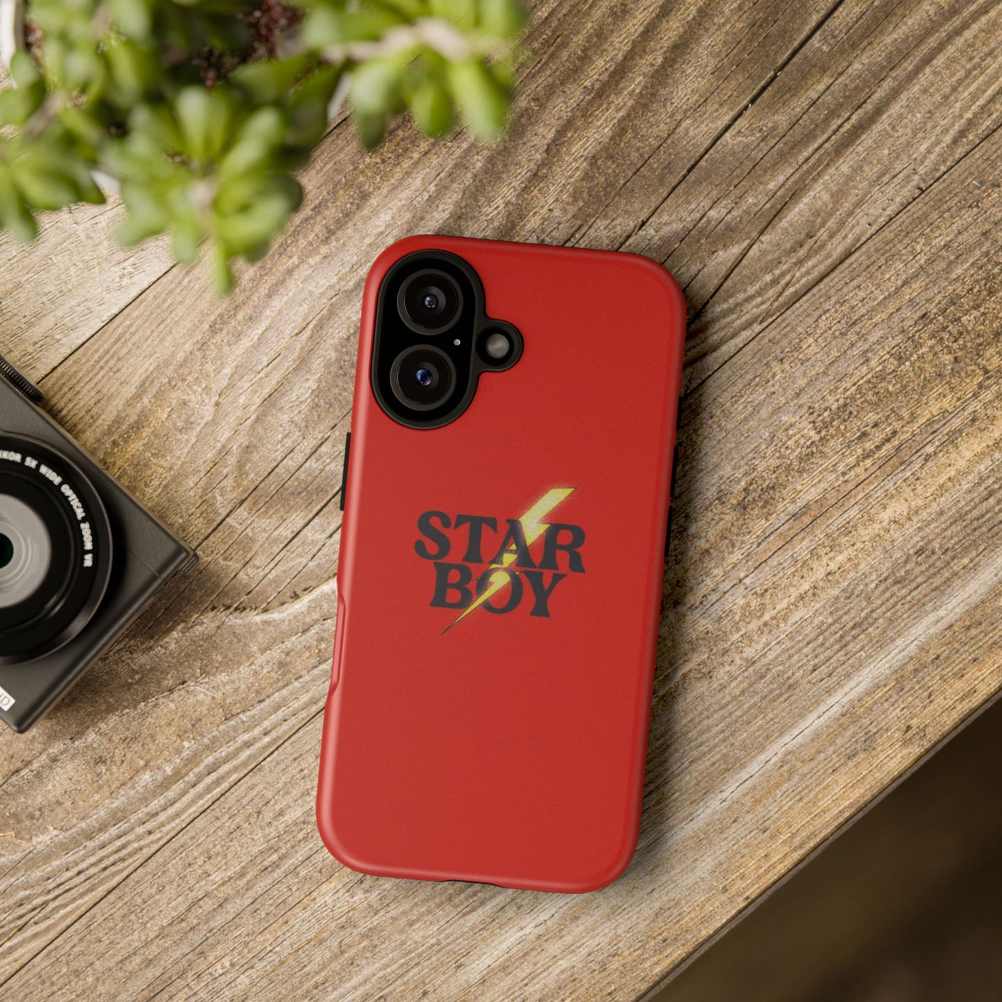 Star Boy Tough Phone Case, Red Color, Protective Phone Cover, Hard Shell Case, Unique Gift for Him, Phone Accessories