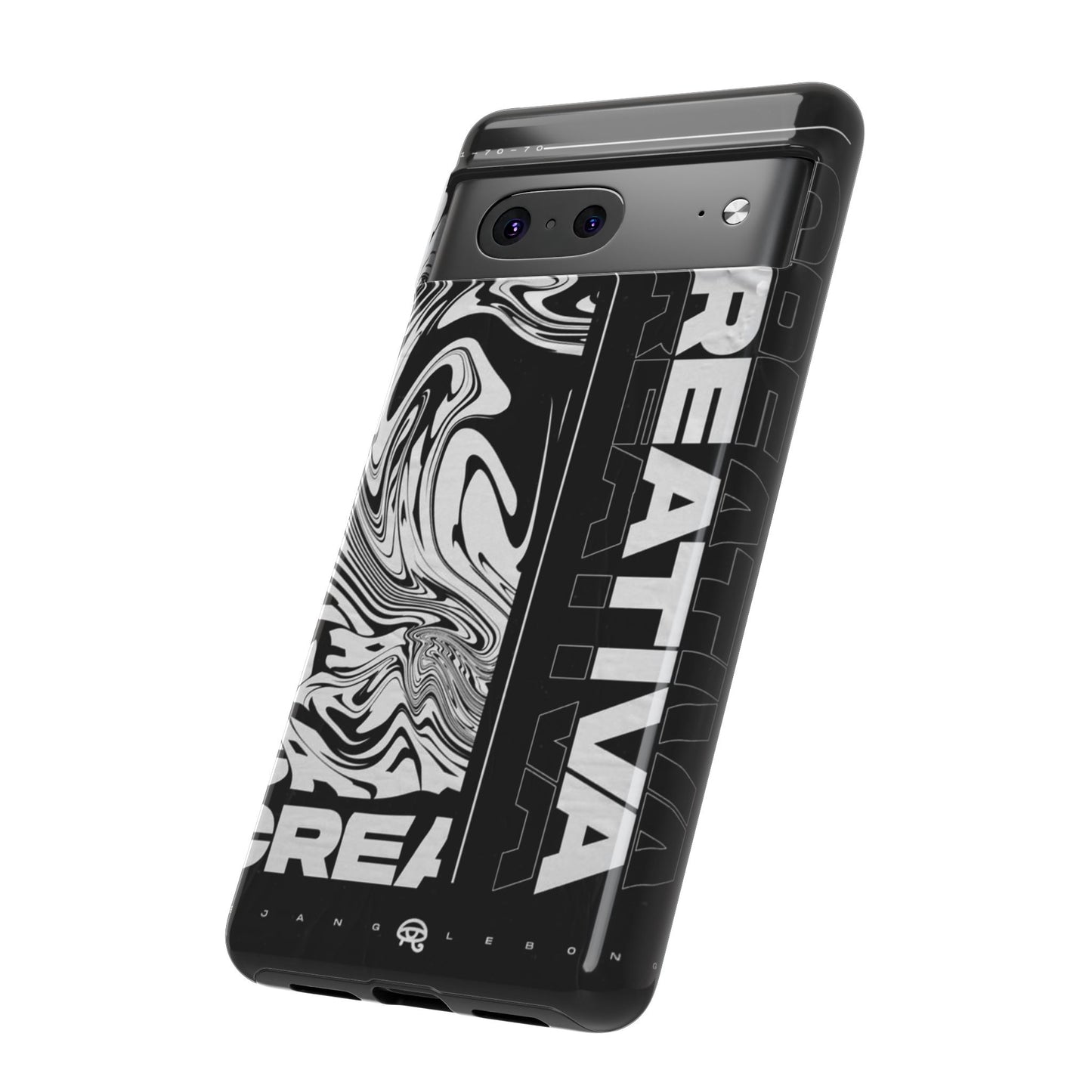 Bold Creative Phone Case, Stylish Black Marble Art, Tough Phone Cover, Gift for Artists, Unique Smartphone Protector