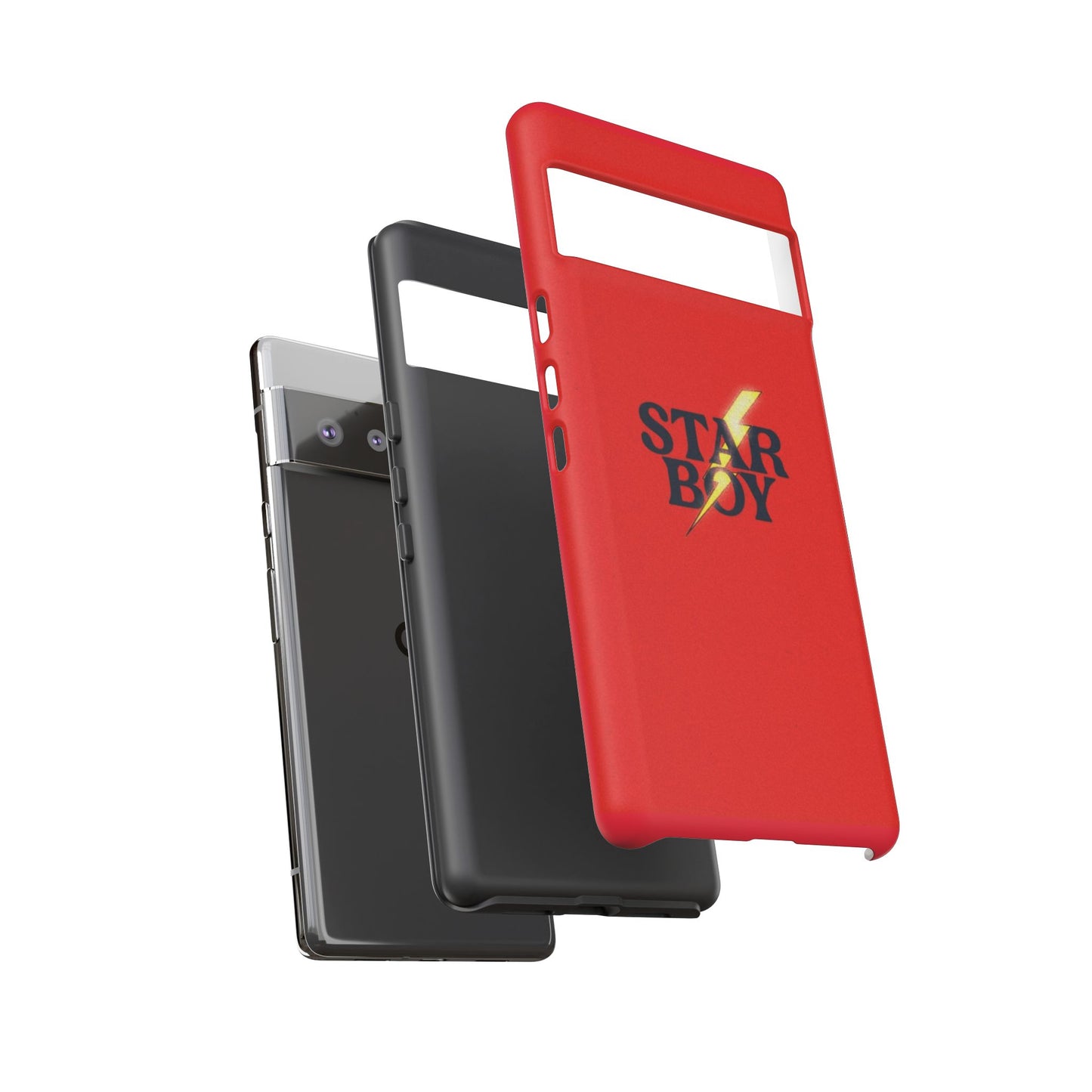 Star Boy Tough Phone Case, Red Color, Protective Phone Cover, Hard Shell Case, Unique Gift for Him, Phone Accessories