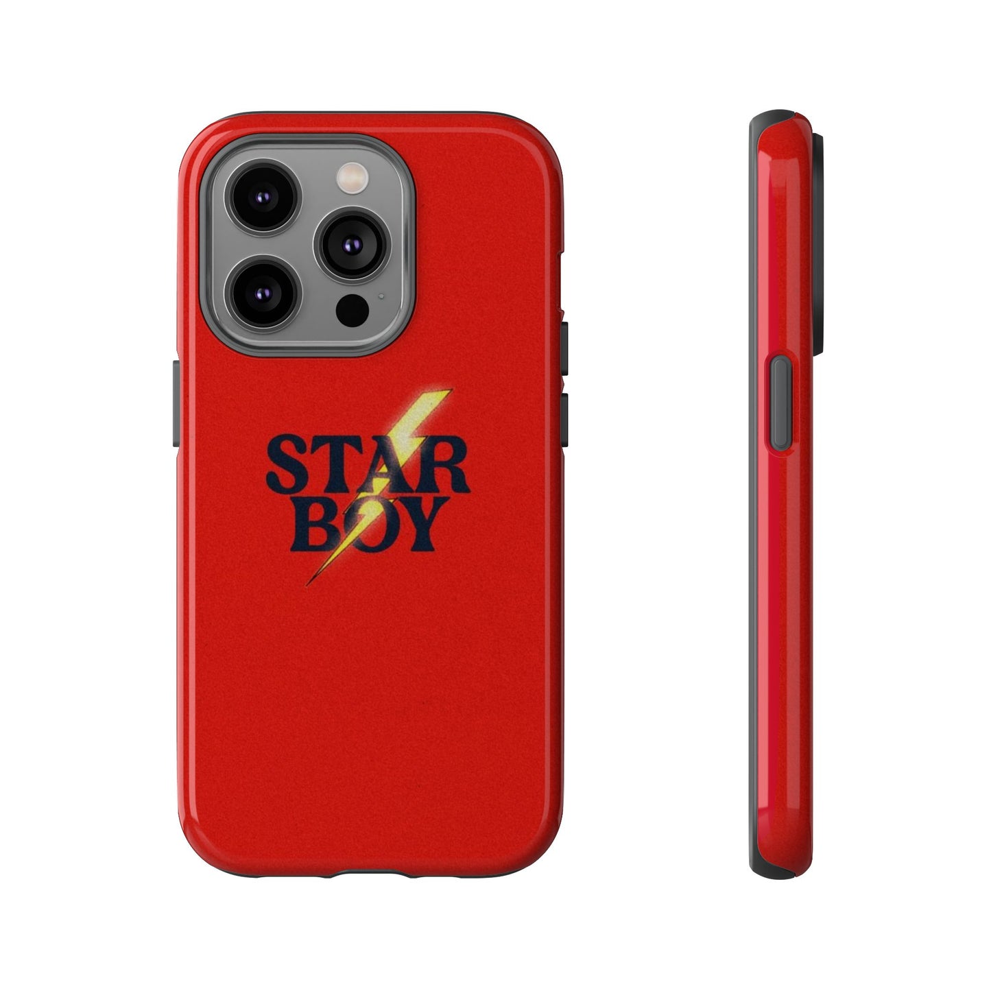 Star Boy Tough Phone Case, Red Color, Protective Phone Cover, Hard Shell Case, Unique Gift for Him, Phone Accessories