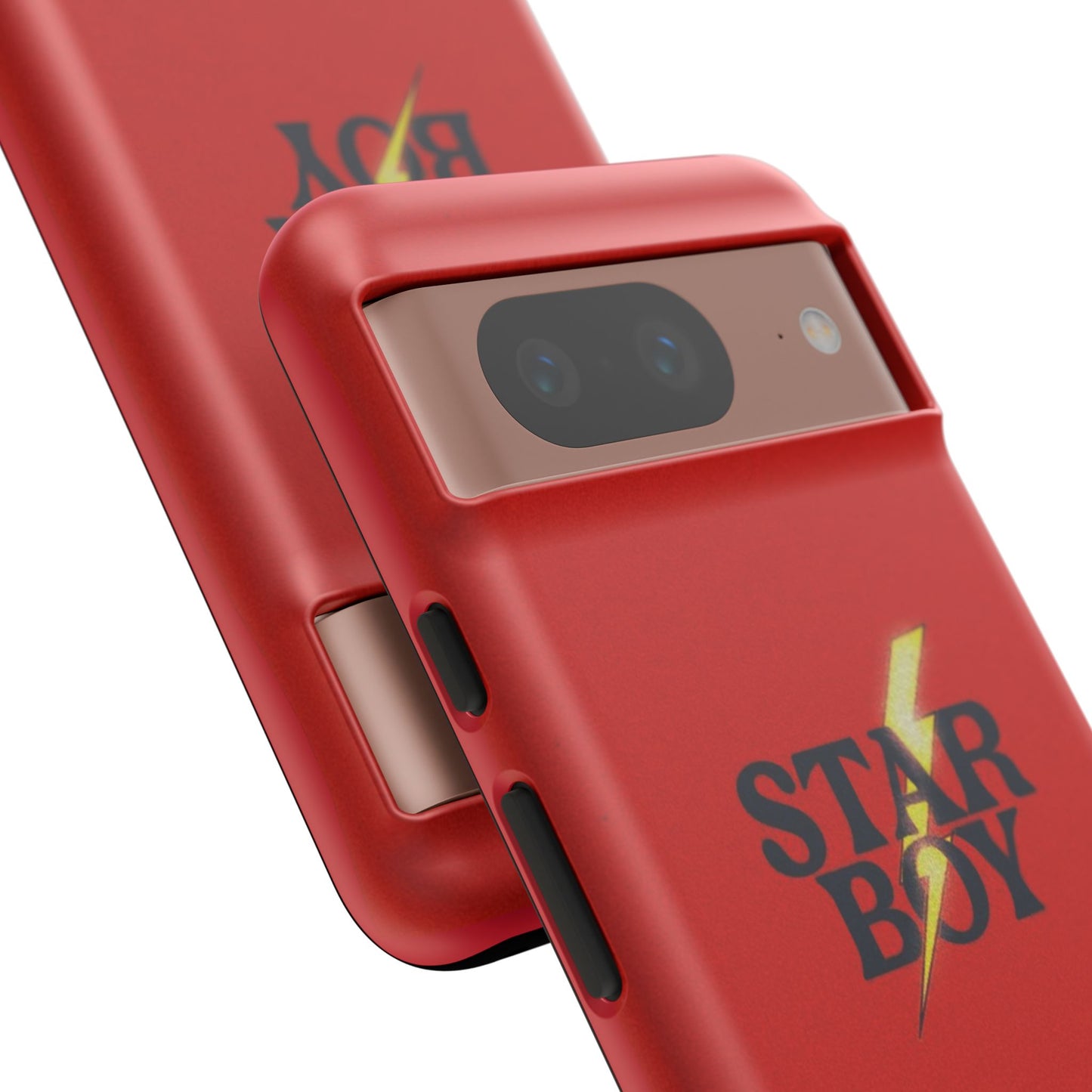 Star Boy Tough Phone Case, Red Color, Protective Phone Cover, Hard Shell Case, Unique Gift for Him, Phone Accessories